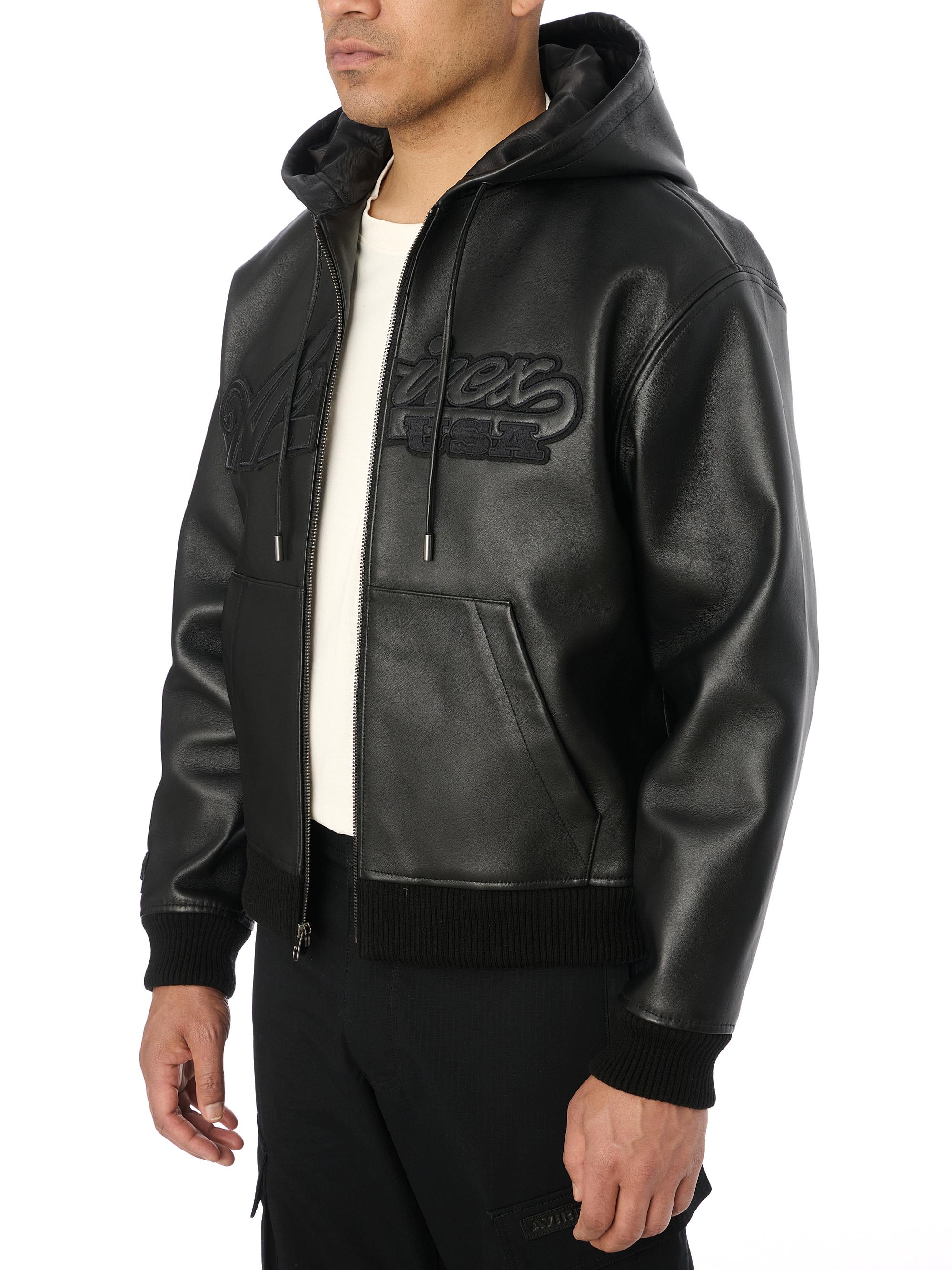 Avirex Core Nappa Leather Full-Zip Hoodie | Saks Fifth Avenue