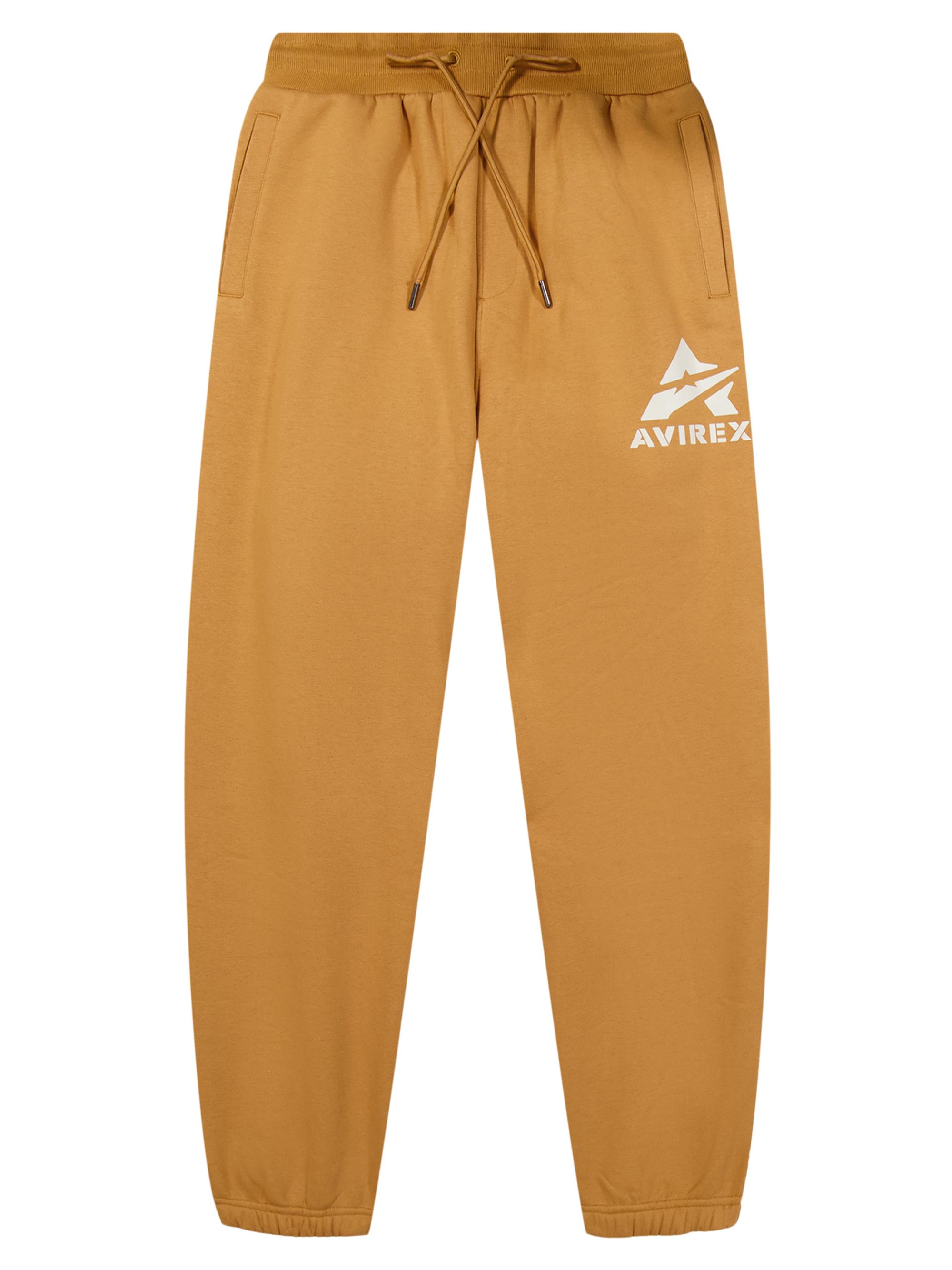 Avirex Men's Core Stacked Logo Jogger Sweatpants - Wheat