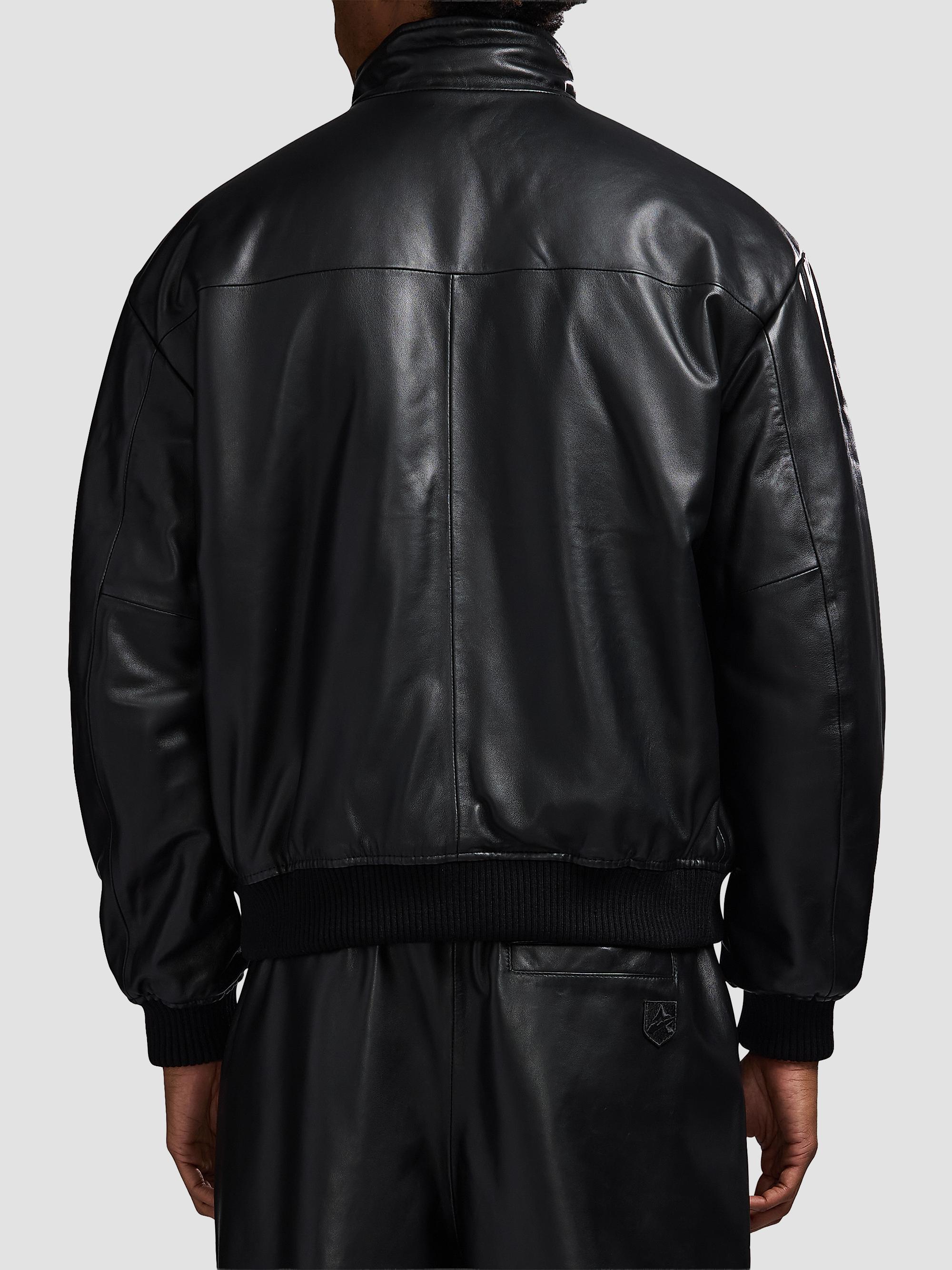 AVIREX Leather Track Jacket | Saks Fifth Avenue
