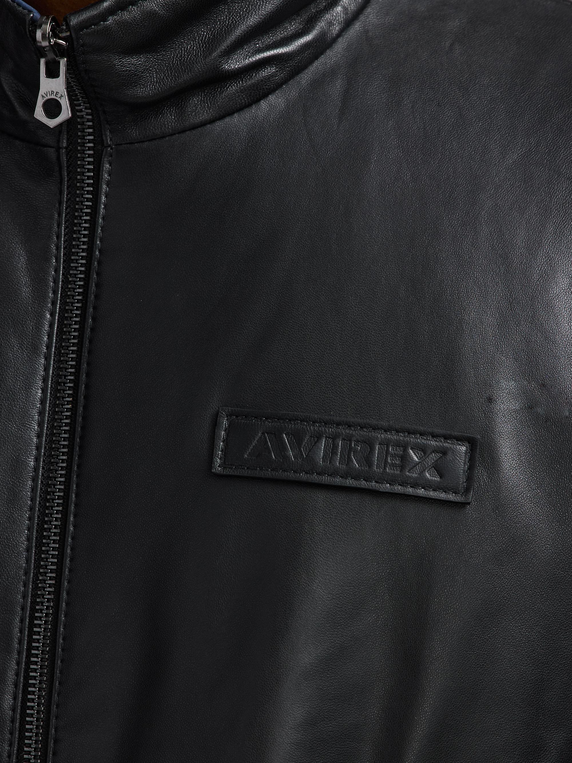 AVIREX レザージャケット Lサイズ ブラック AVIREX Leather Track Jacket | Saks Fifth Avenue