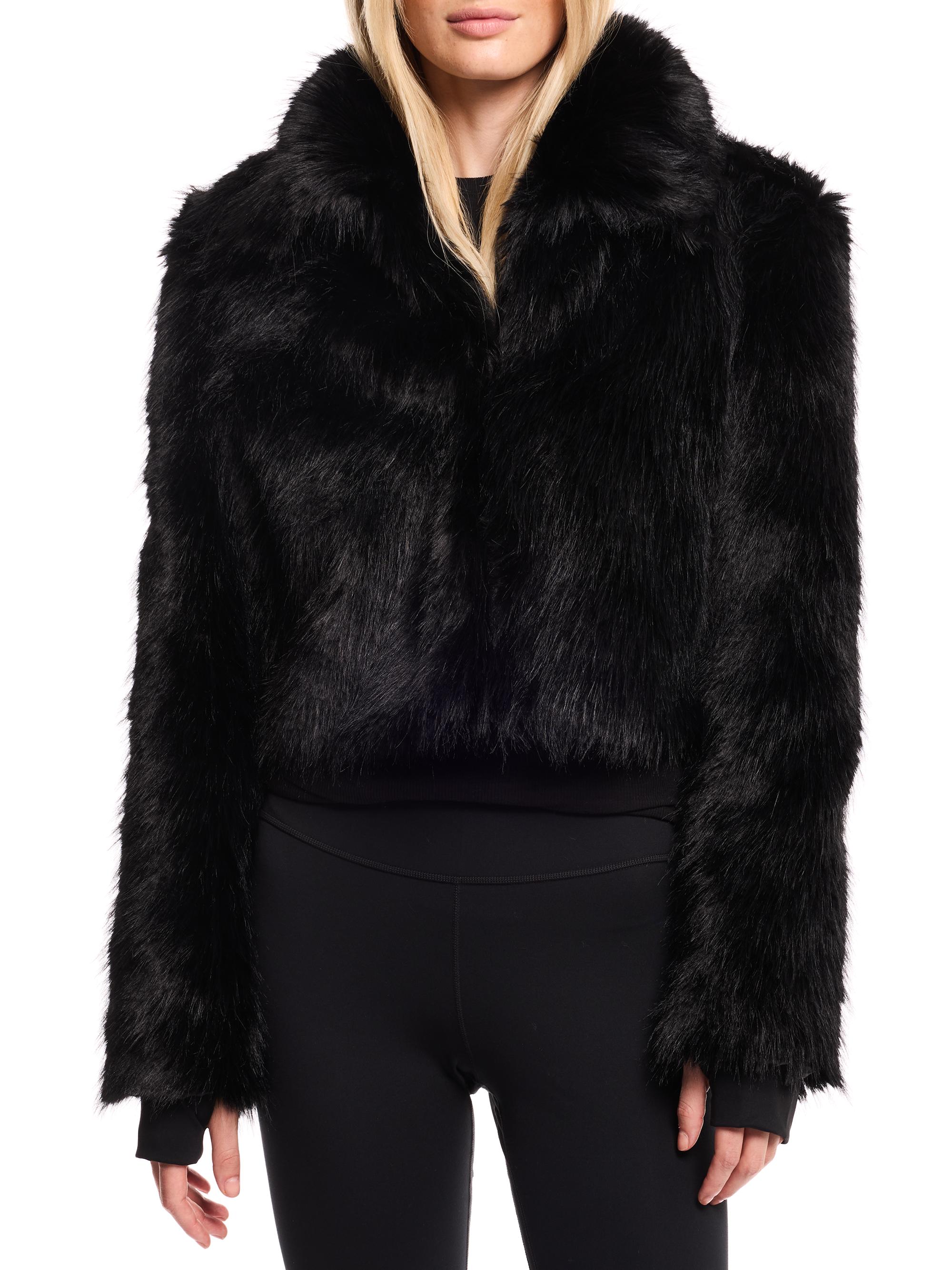 SAM. Women's Brandi Faux-Fur Bolero Jacket - Black