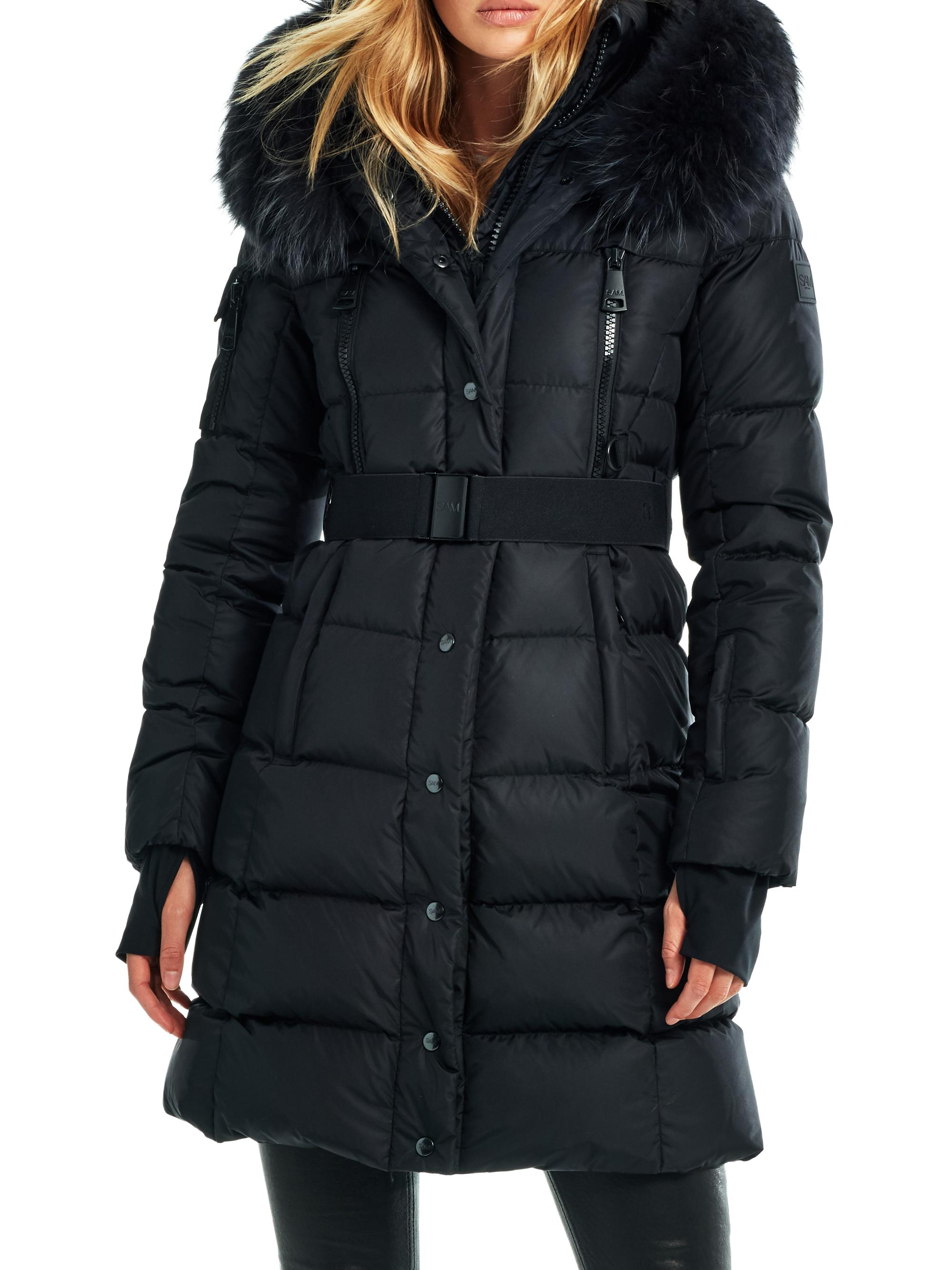 Infinity Shearling-Trimmed Hood Down Jacket Saks Fifth