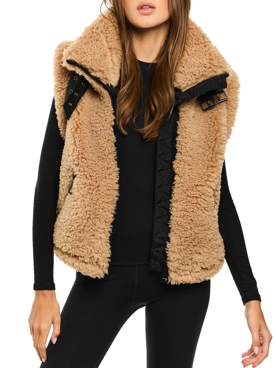 SAM. Sherpa Zip-Front Vest | Saks Fifth Avenue