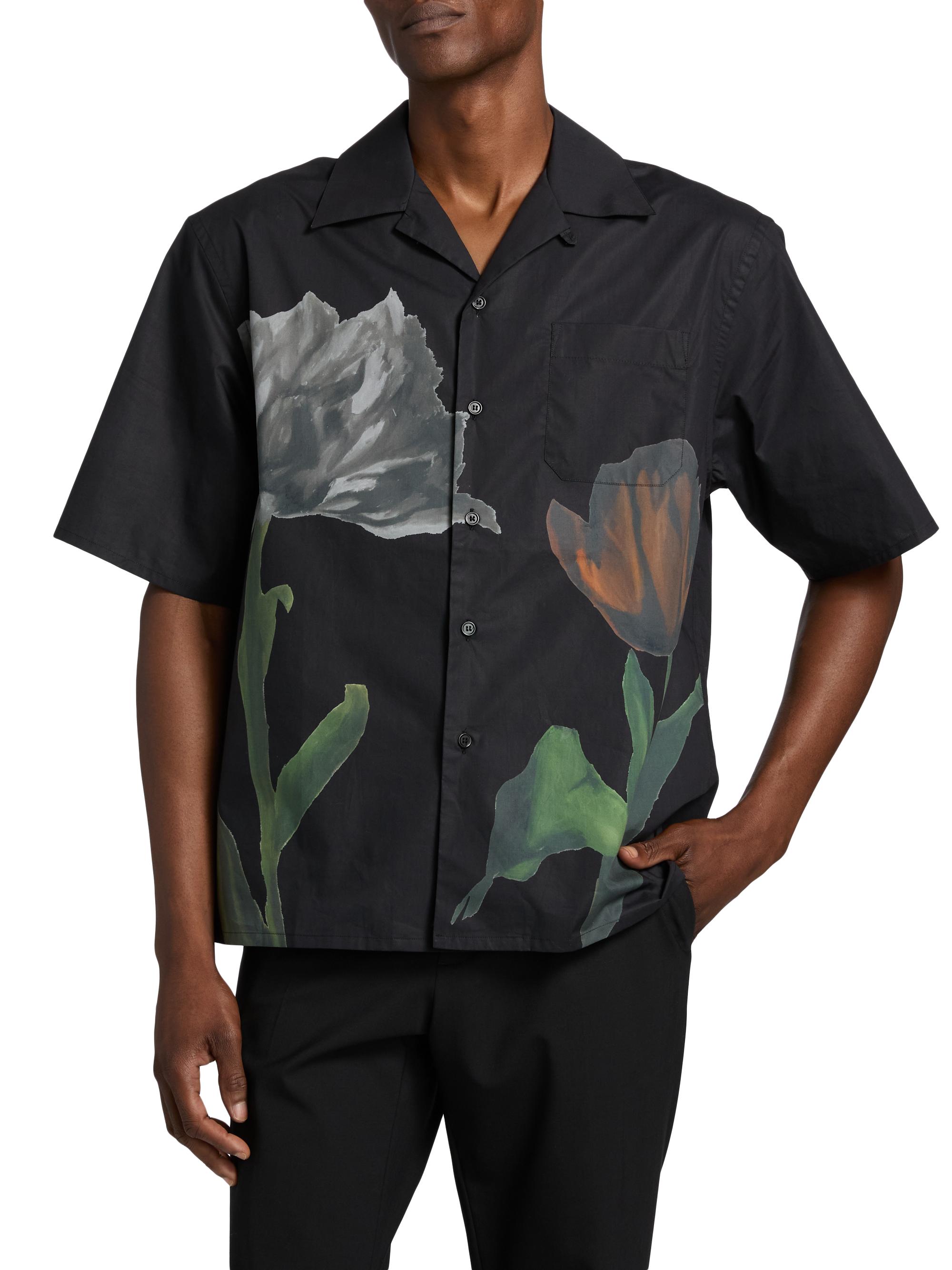 Marjan Pejoski タンクトップmiki moose ジョークシャツ Marni Tulip Cotton-Poplin Bowling Shirt | Saks Fifth Avenue