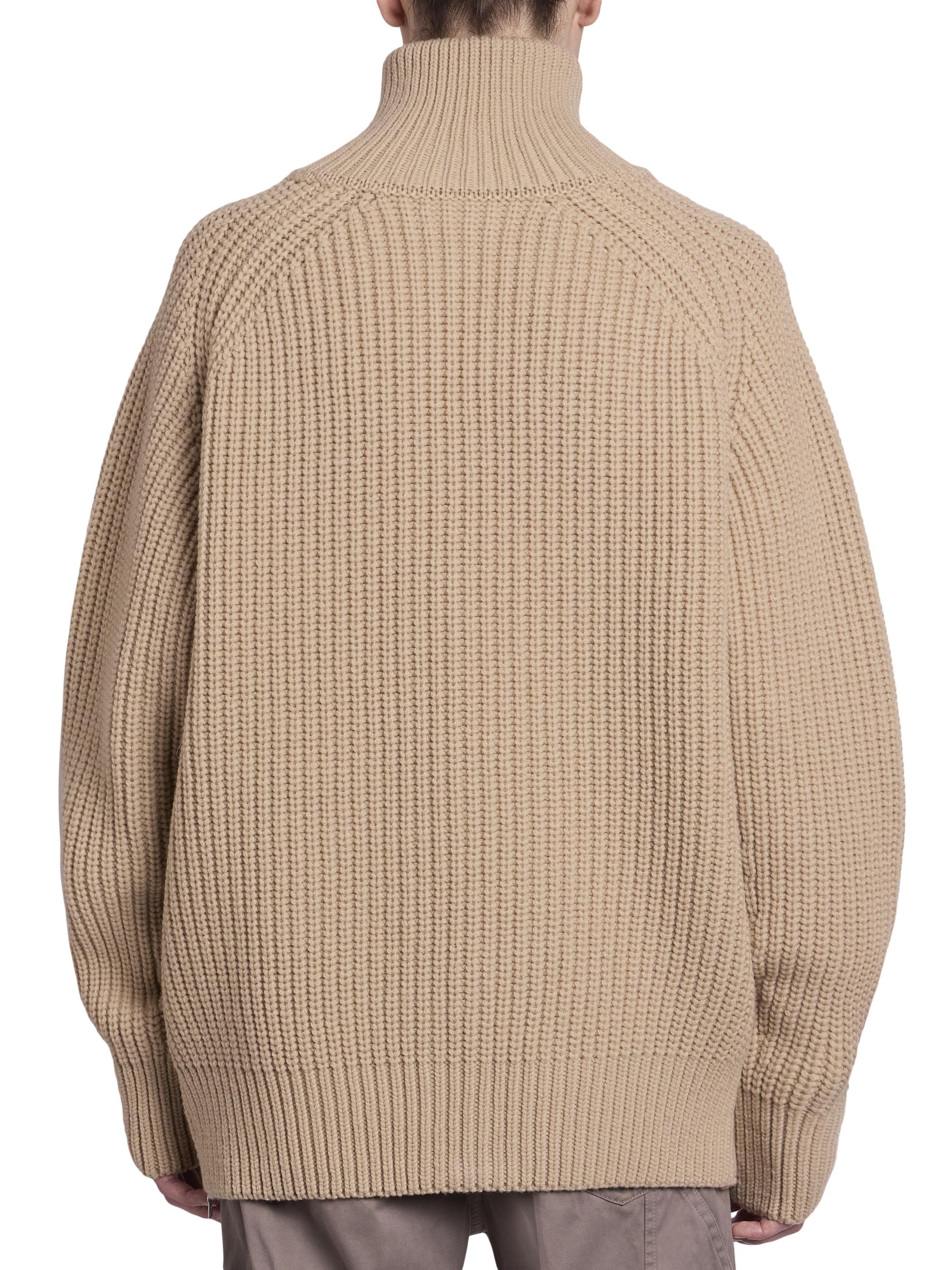 Dries Van Noten Monty Rib-Knit Wool Zip-Front Sweater | Saks Fifth