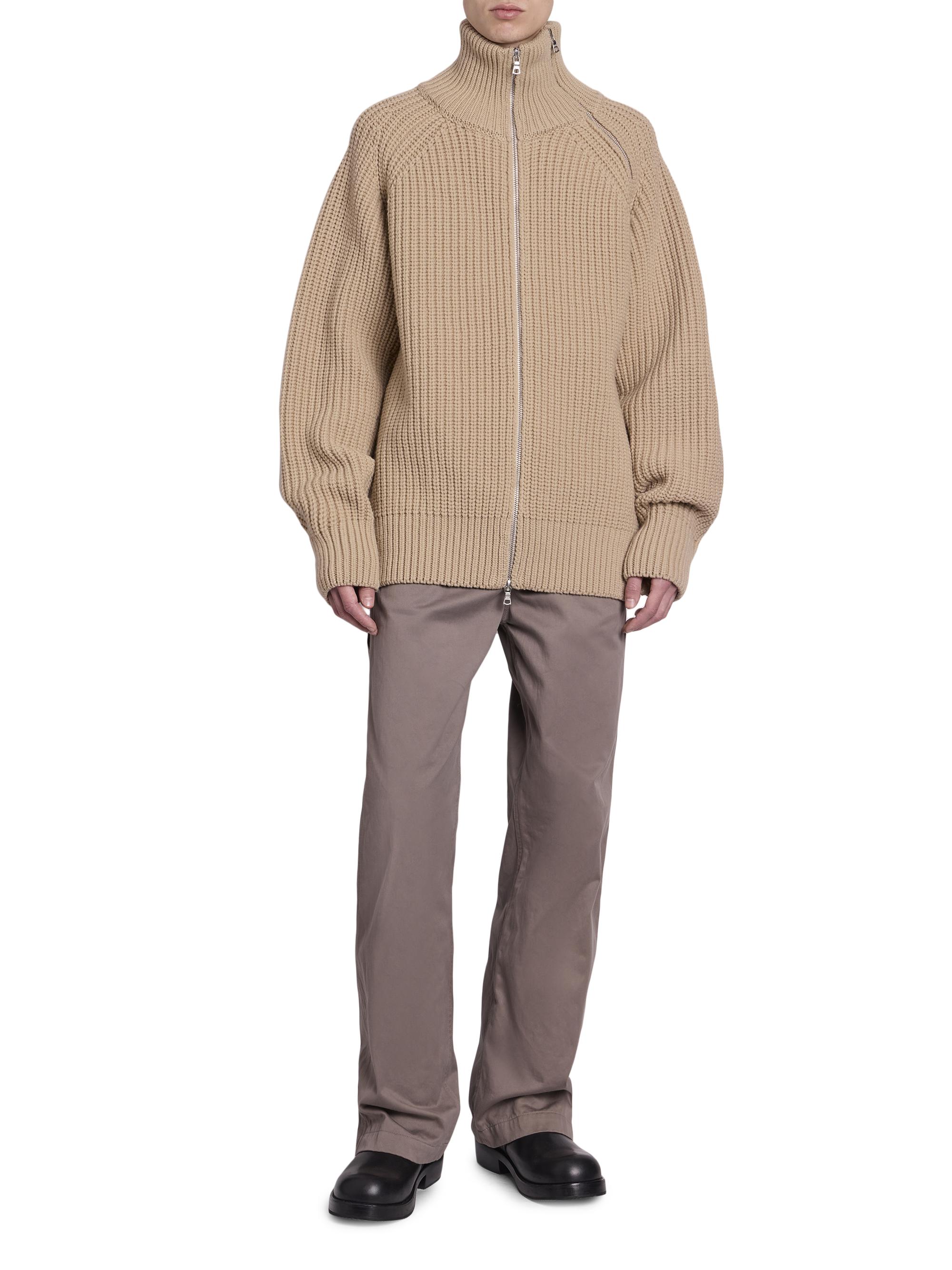 Dries Van Noten Monty Rib-Knit Wool Zip-Front Sweater | Saks Fifth