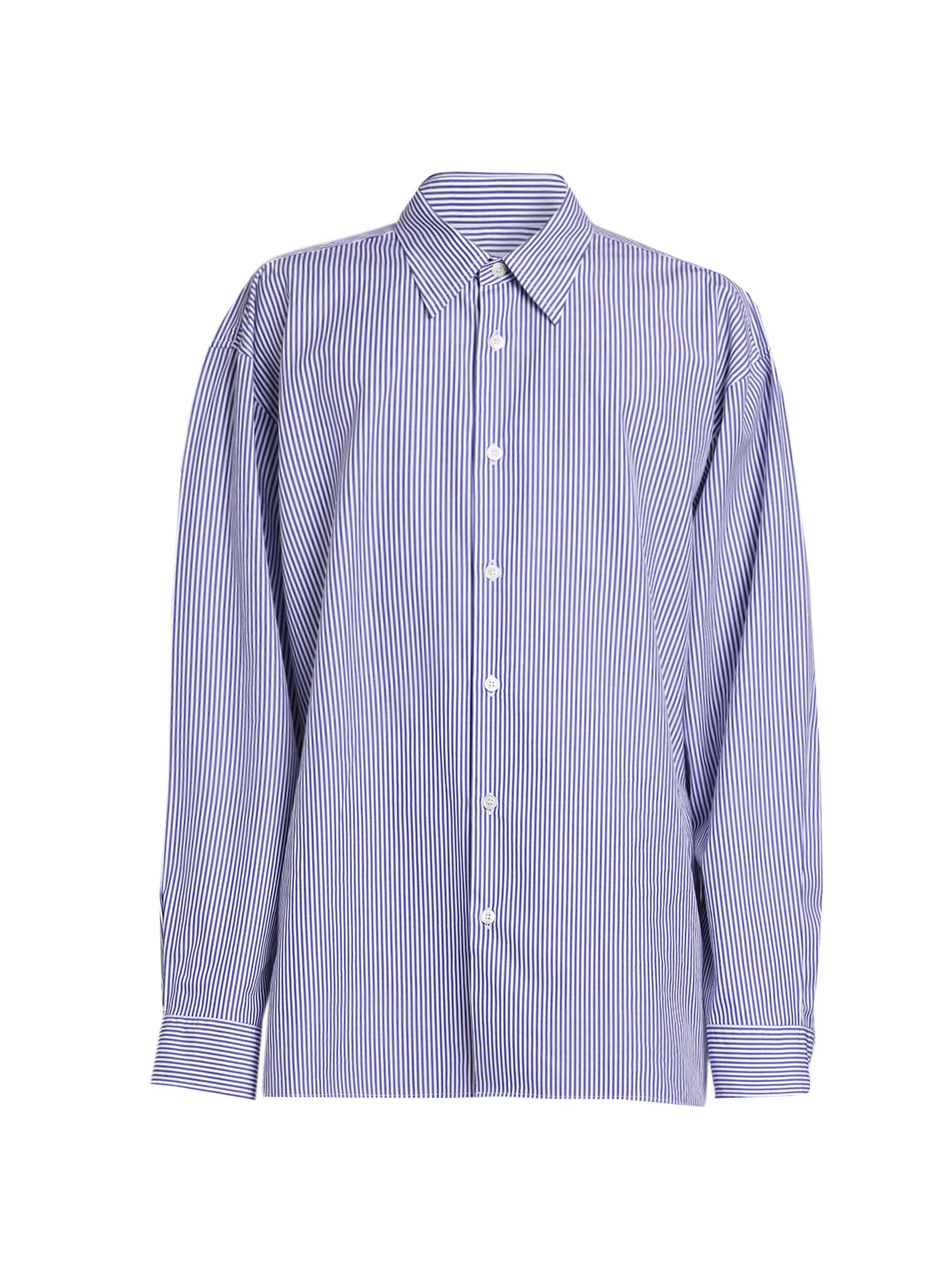 Dries Van Noten Men's Croom Striped Cotton Button-Front Shirt - Navy