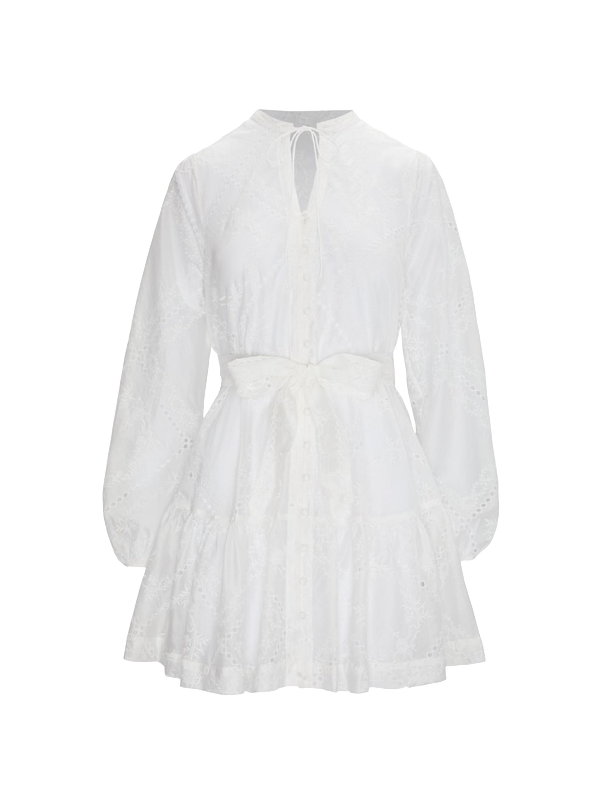 Hill House Home Women's The Yara Mini Dress - White Patchwork Organza