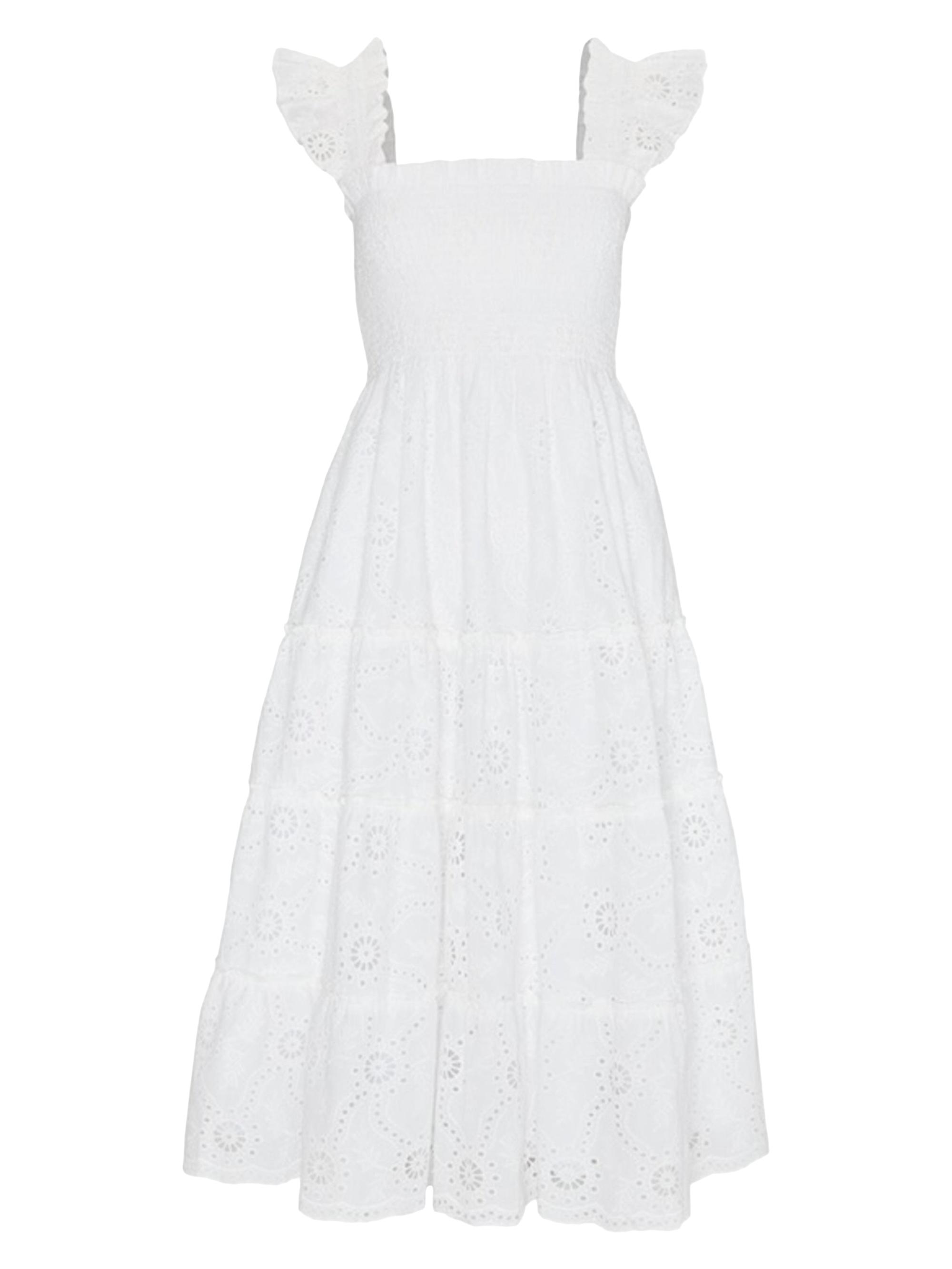 Hill House Home Women's The Ellie Nap Dress - White Trellis Broderie