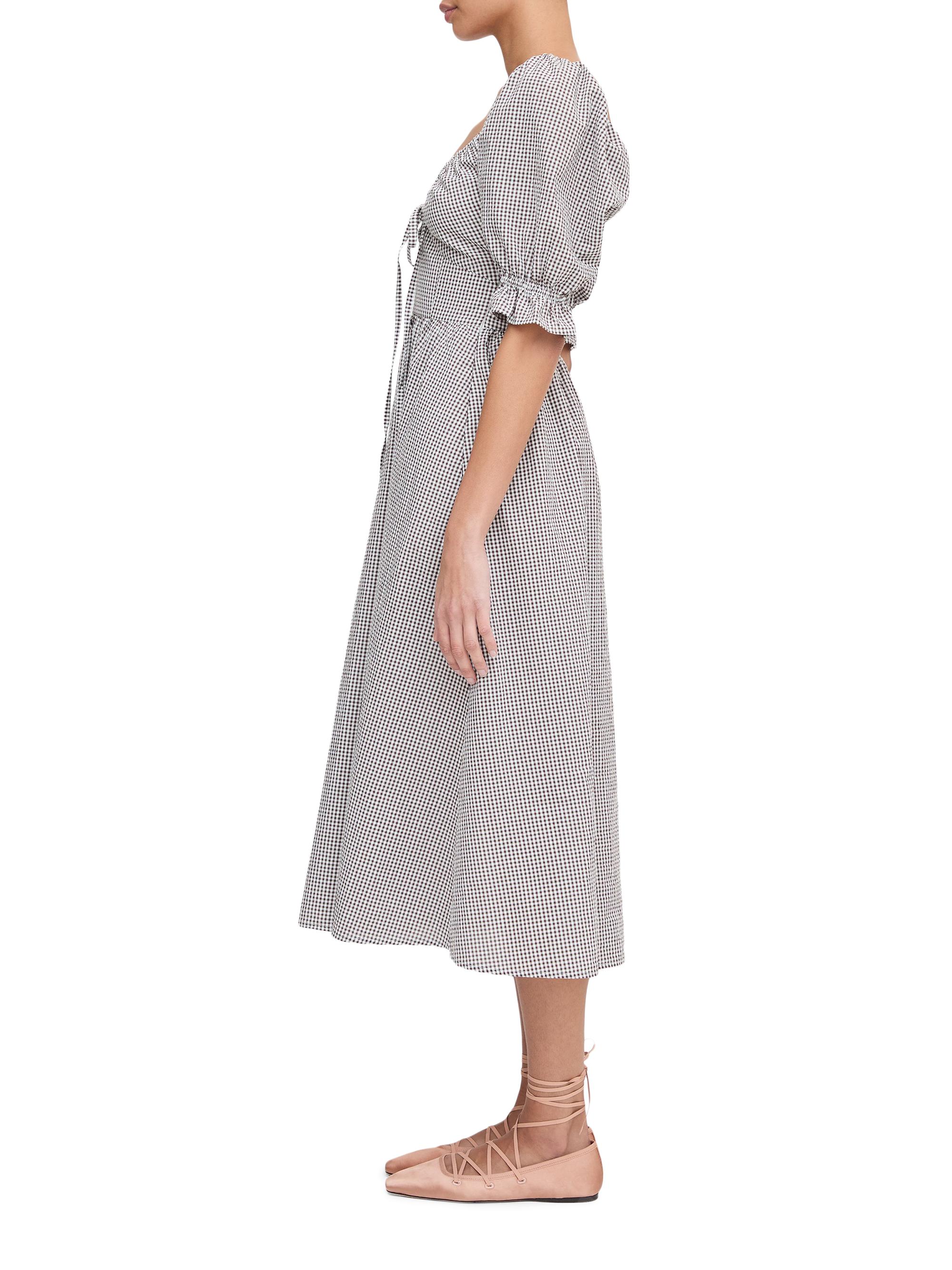 hill house brown gingham dress The Madeline Nap Dress | Black/Sand Gingham / S