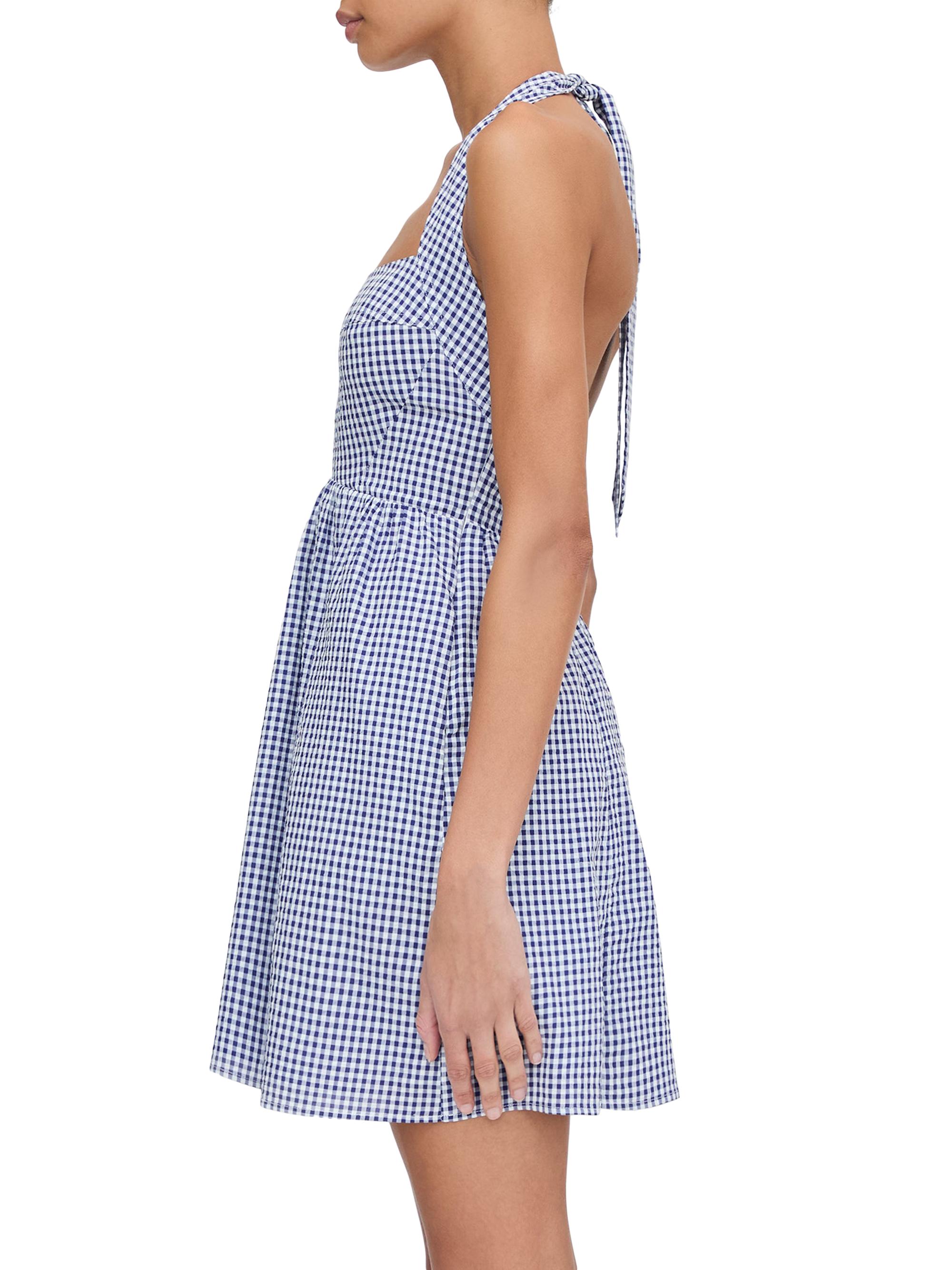 knee length dresses for ladies Sherri Hill Short Blue Print Ruffle Homecoming Dress 57295 main image 1