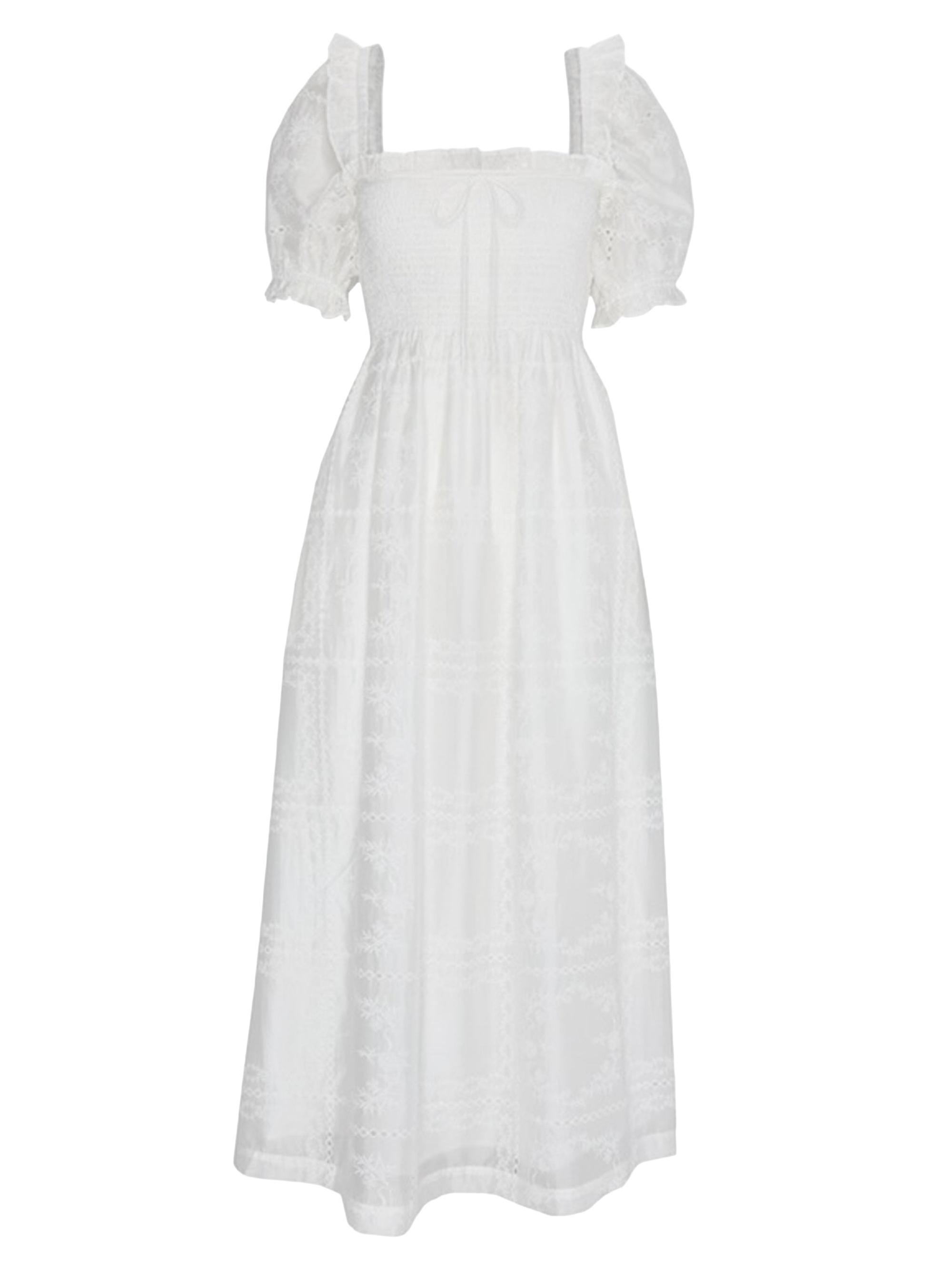 Hill House Home Women's The Scarlett Nap Dress - White Patchwork Organza