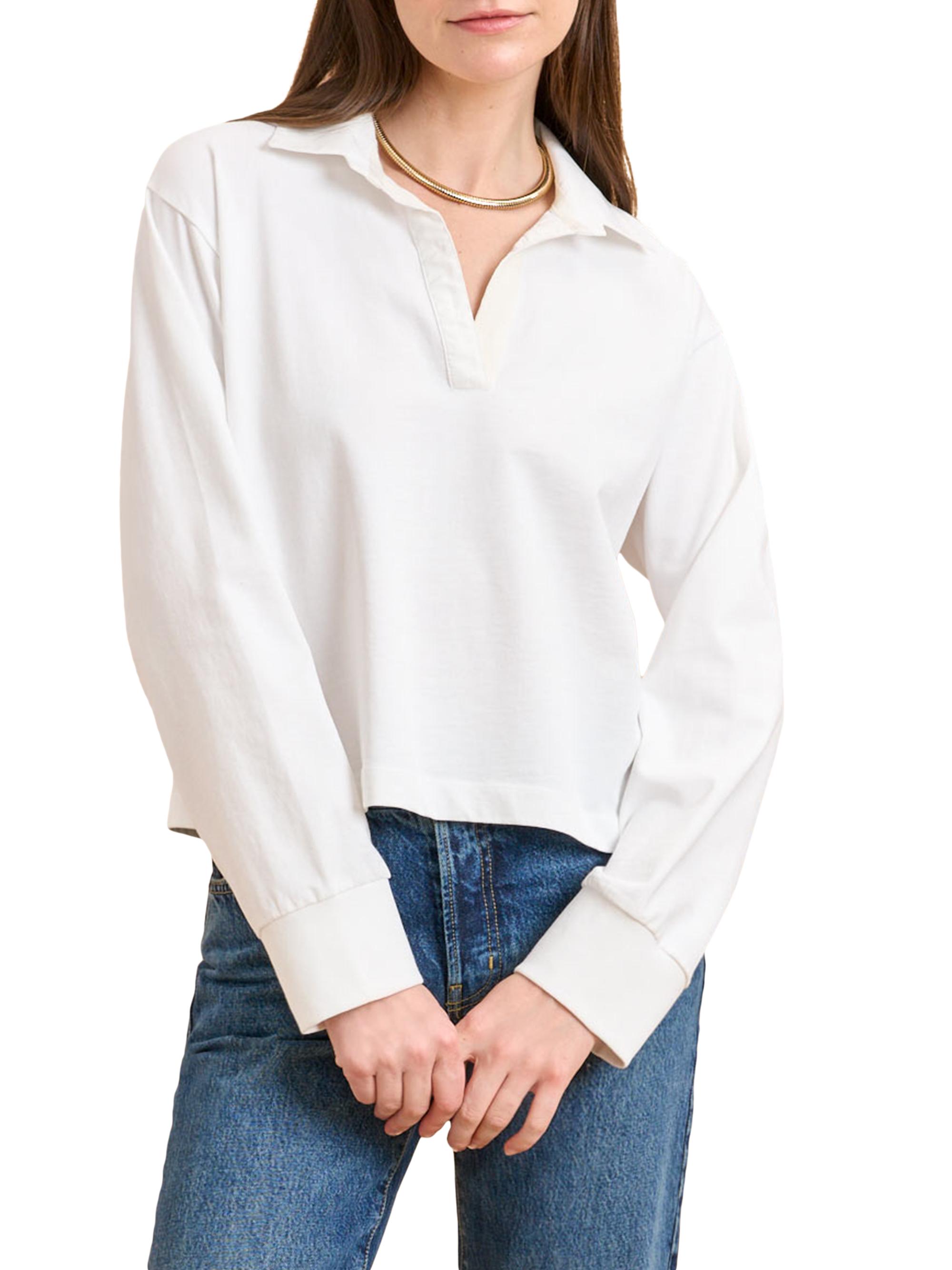 La Ligne Women's Benji Rugby T-Shirt - White