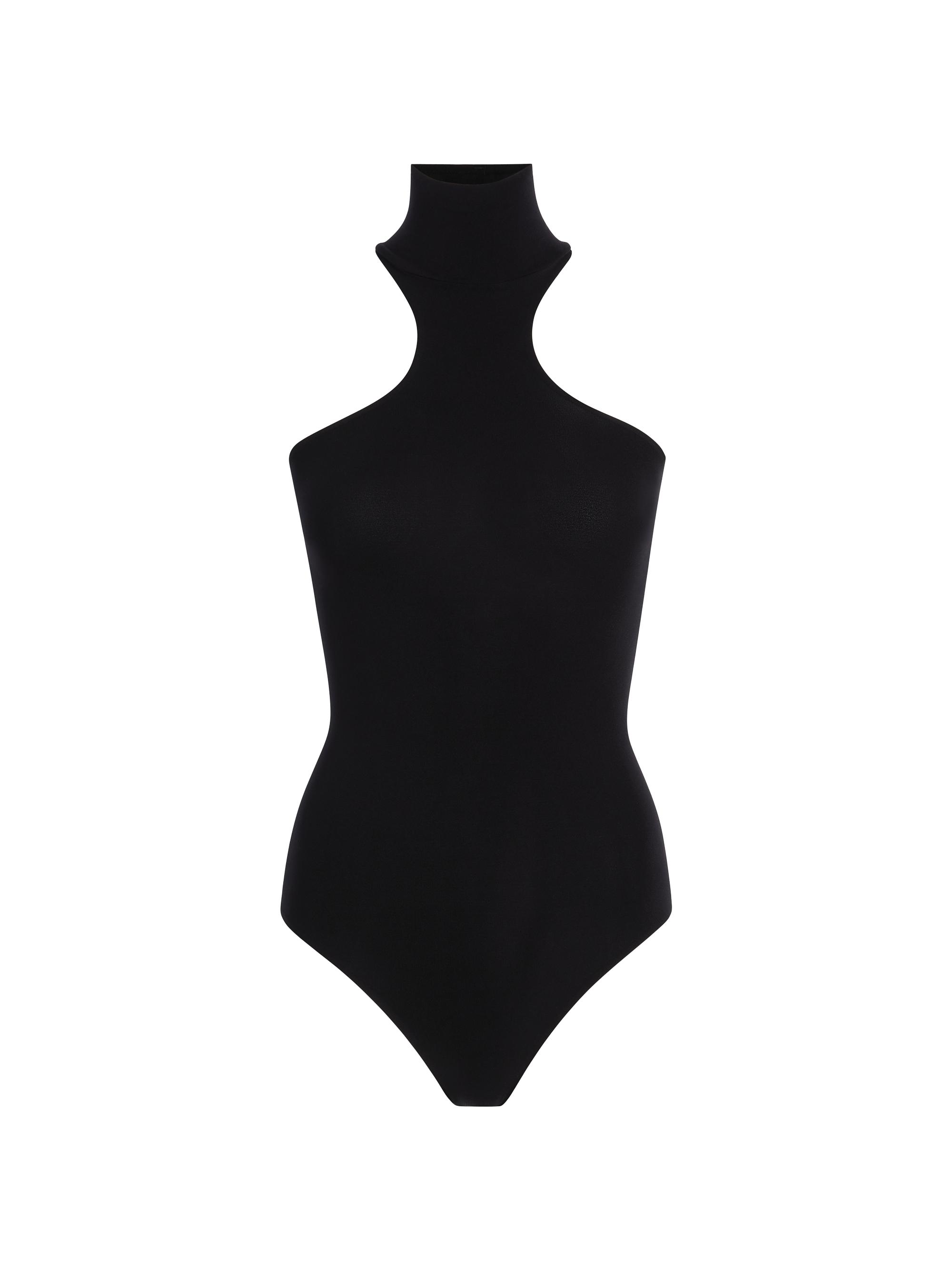 Commando Women's Ballet Cut Out Racer Turtleneck Bodysuit - Black