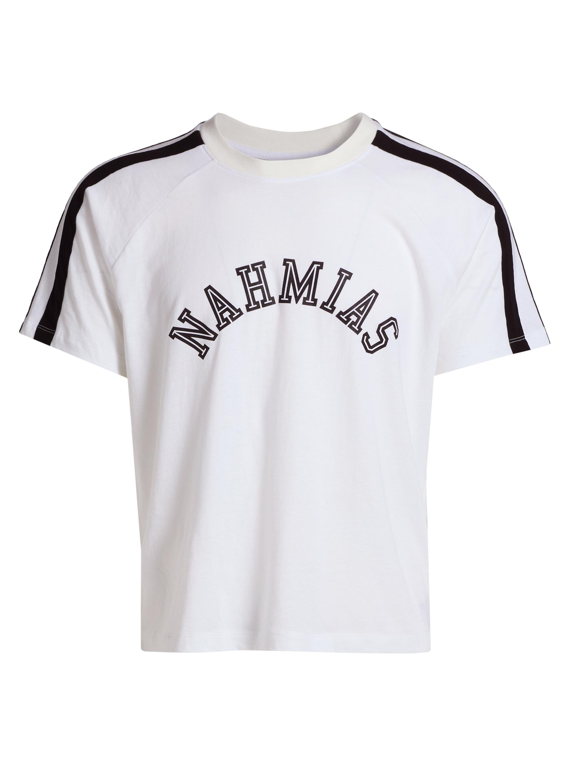 Nahmias Men's Raglan Logo T-Shirt - White Black
