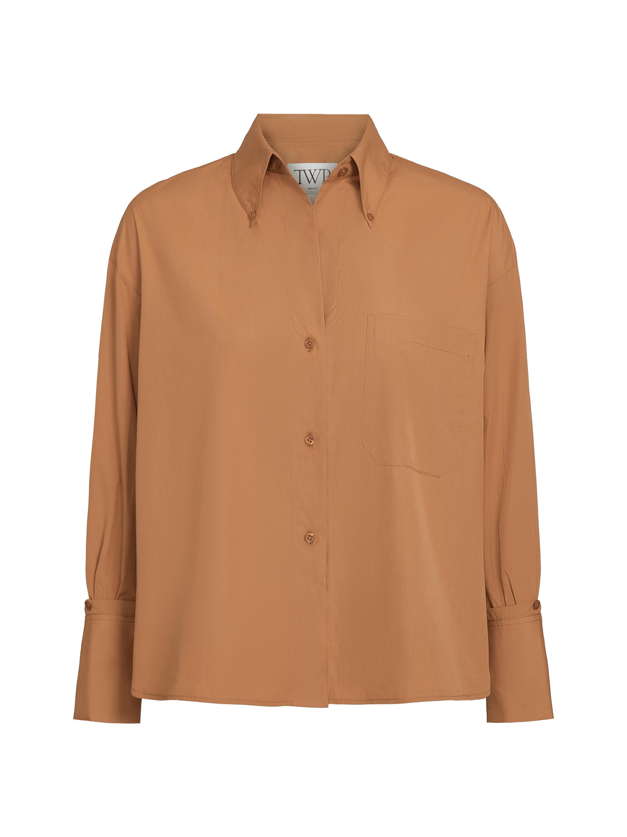 TWP Women's J. D.Cotton Long-Sleeve Shirt - Argan Oil
