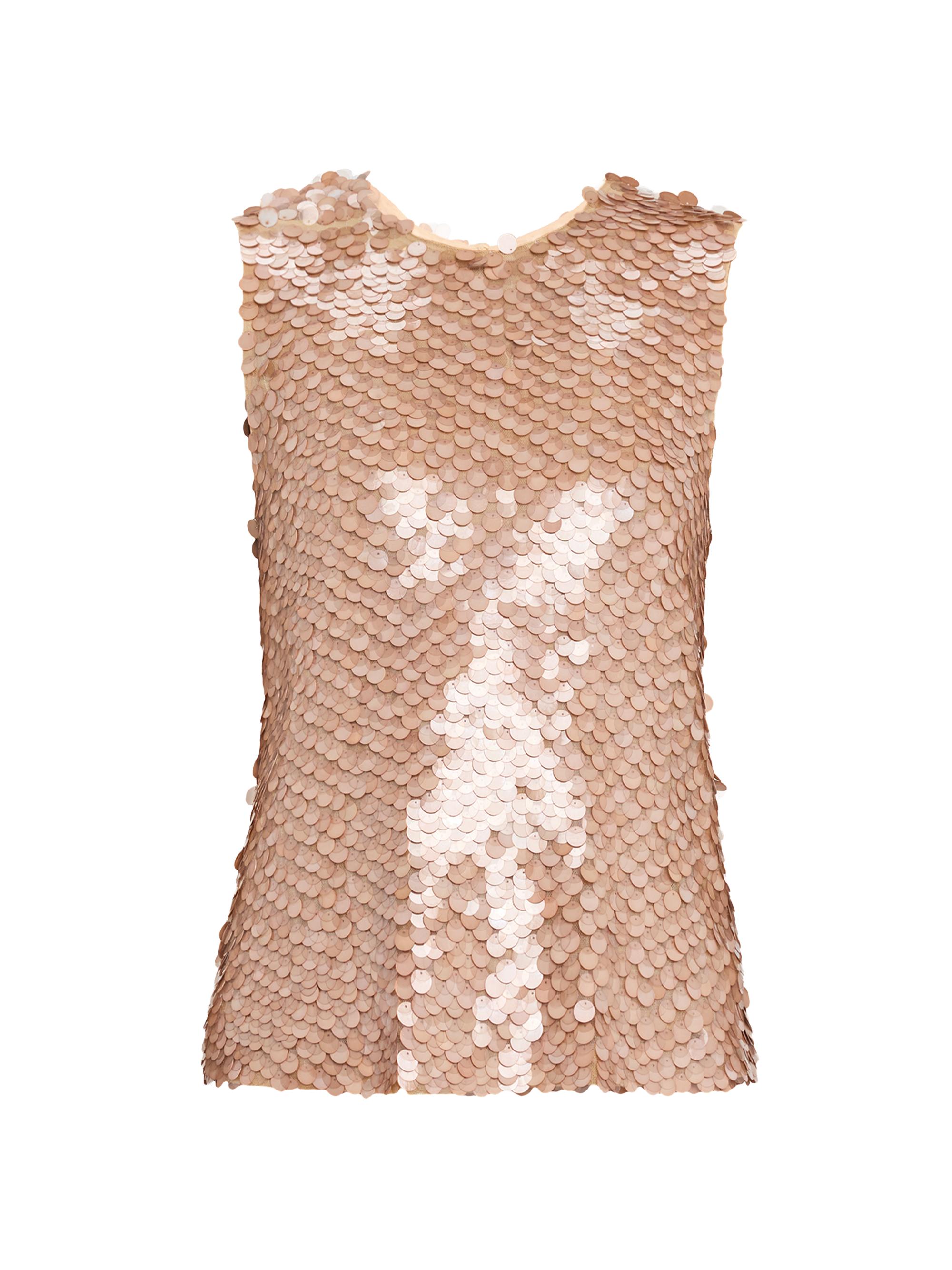 TWP Women's Sequined Tank - Beige
