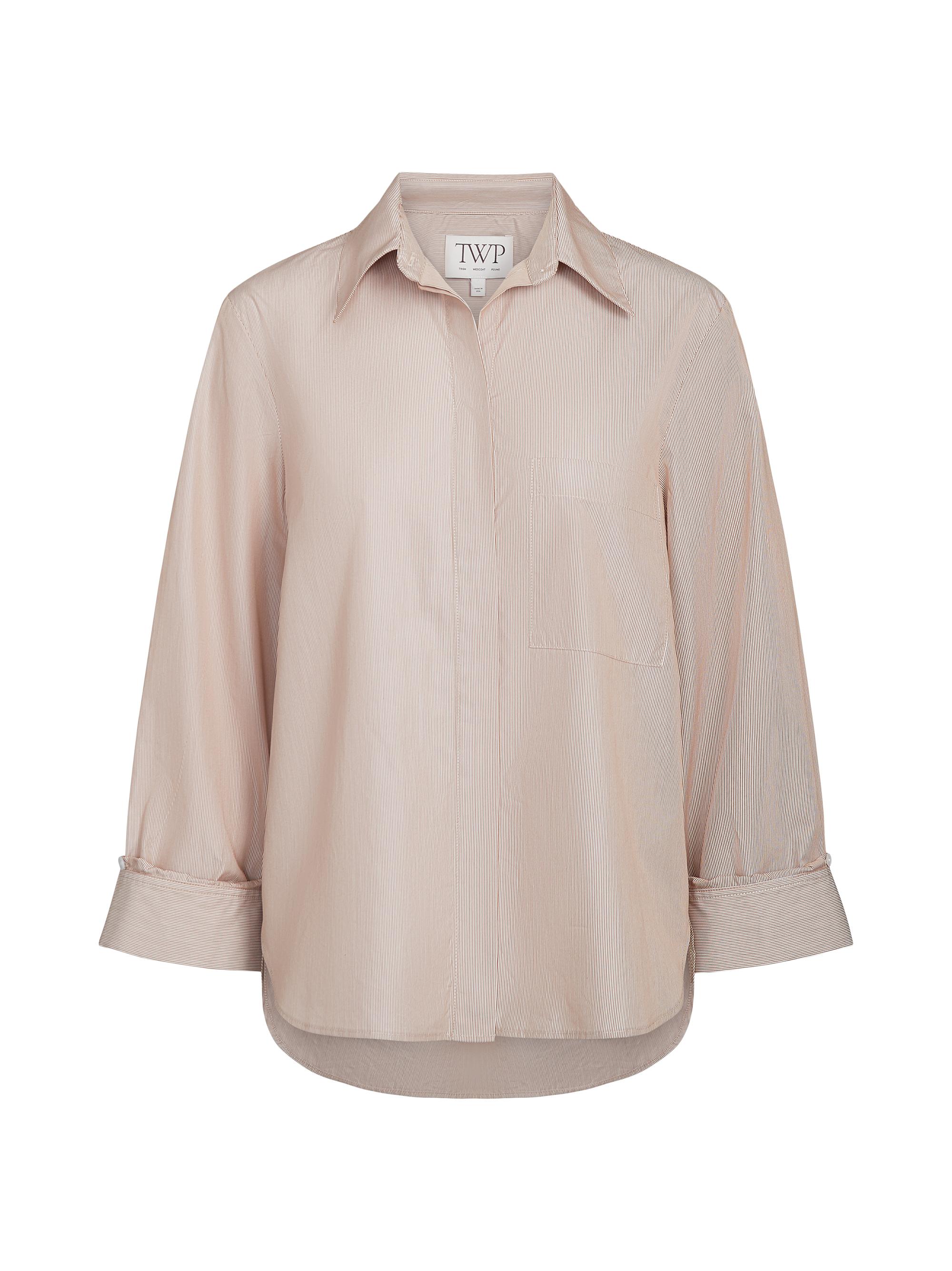 TWP Women's Boyfriend Cotton Long-Sleeve Shirt - Argan Oil White