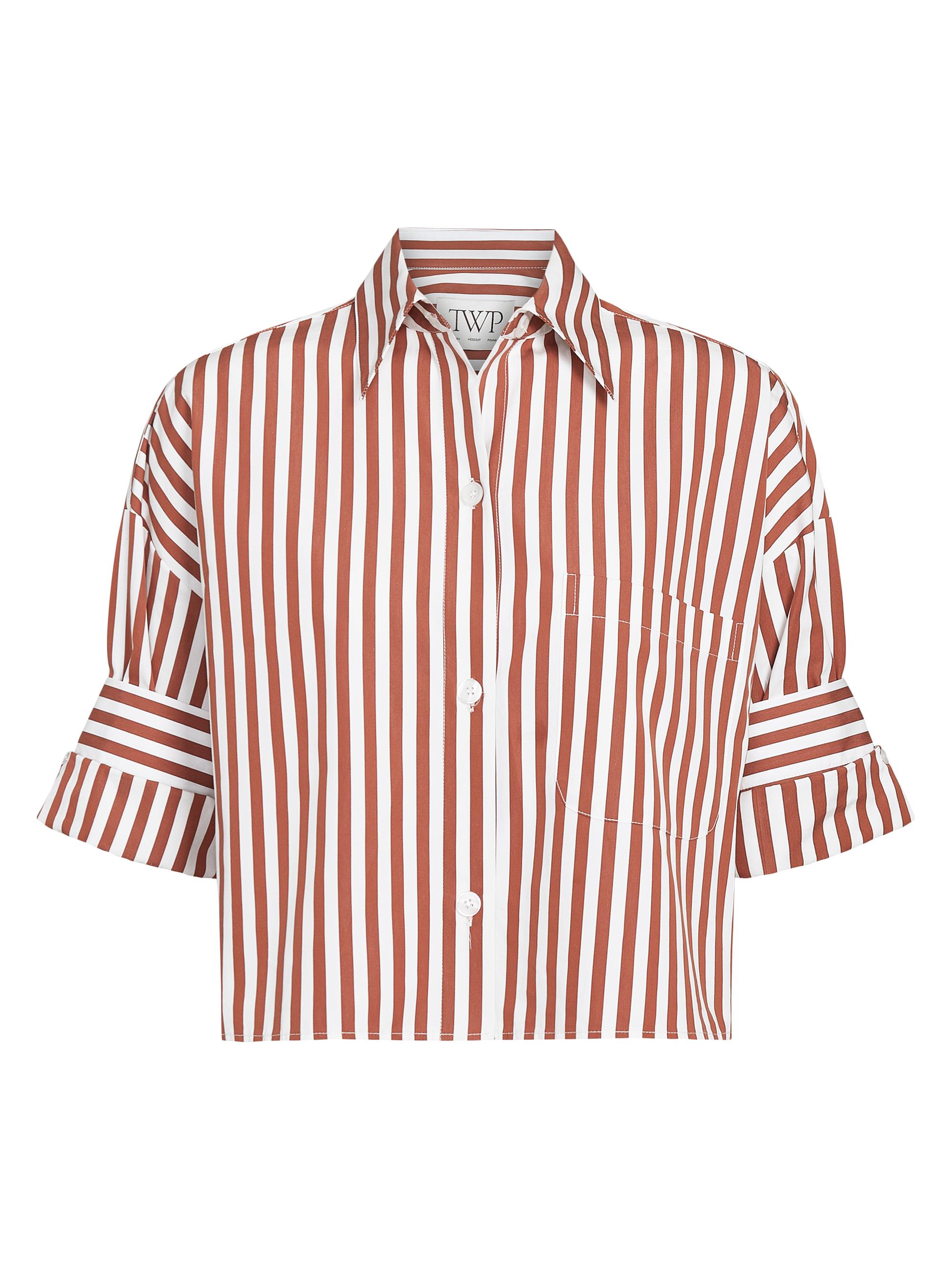 TWP Women's Next Ex Cotton Short-Sleeve Shirt -  Cognac