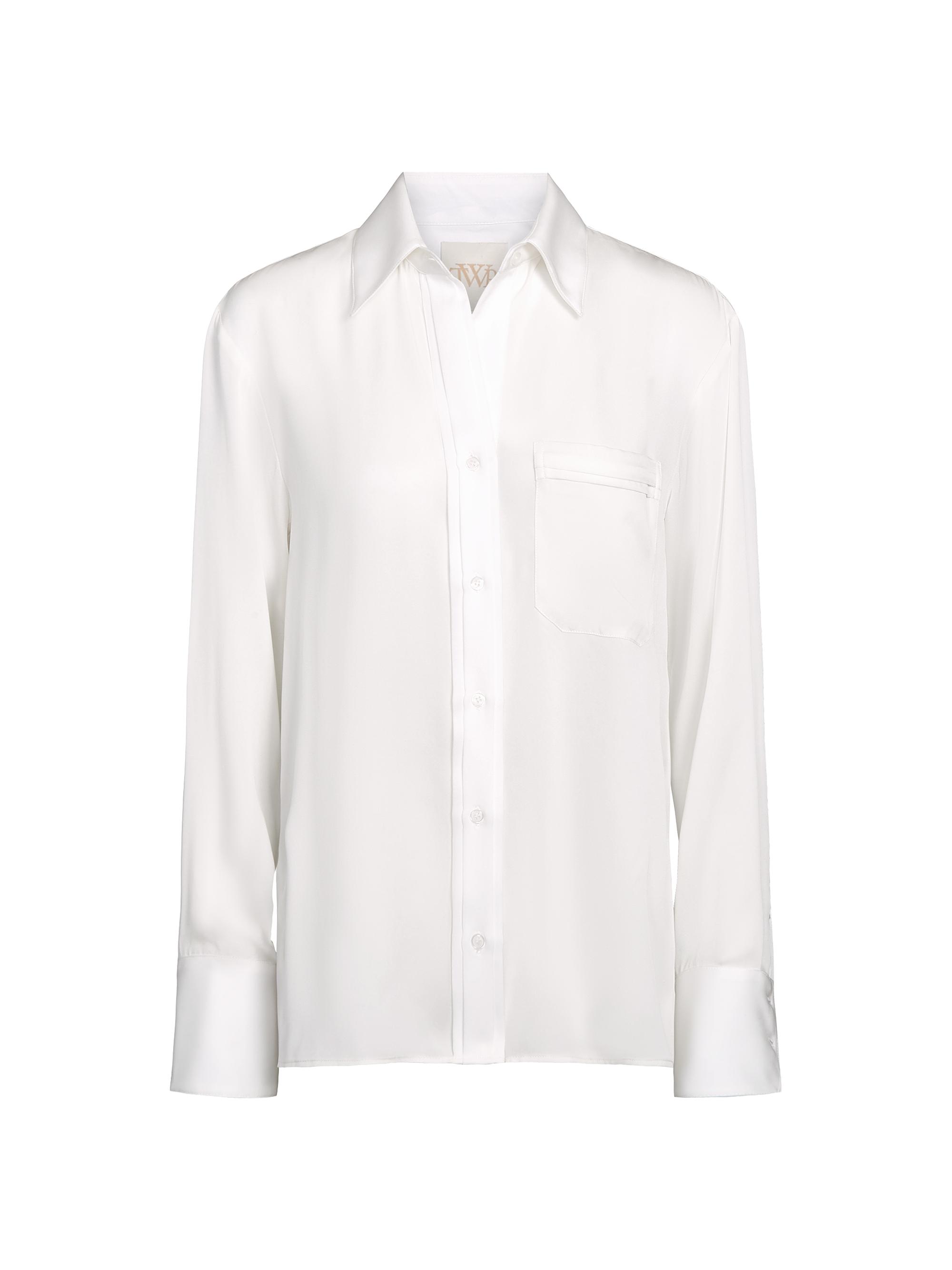 TWP Women's New Joey Stretch-Silk Shirt -