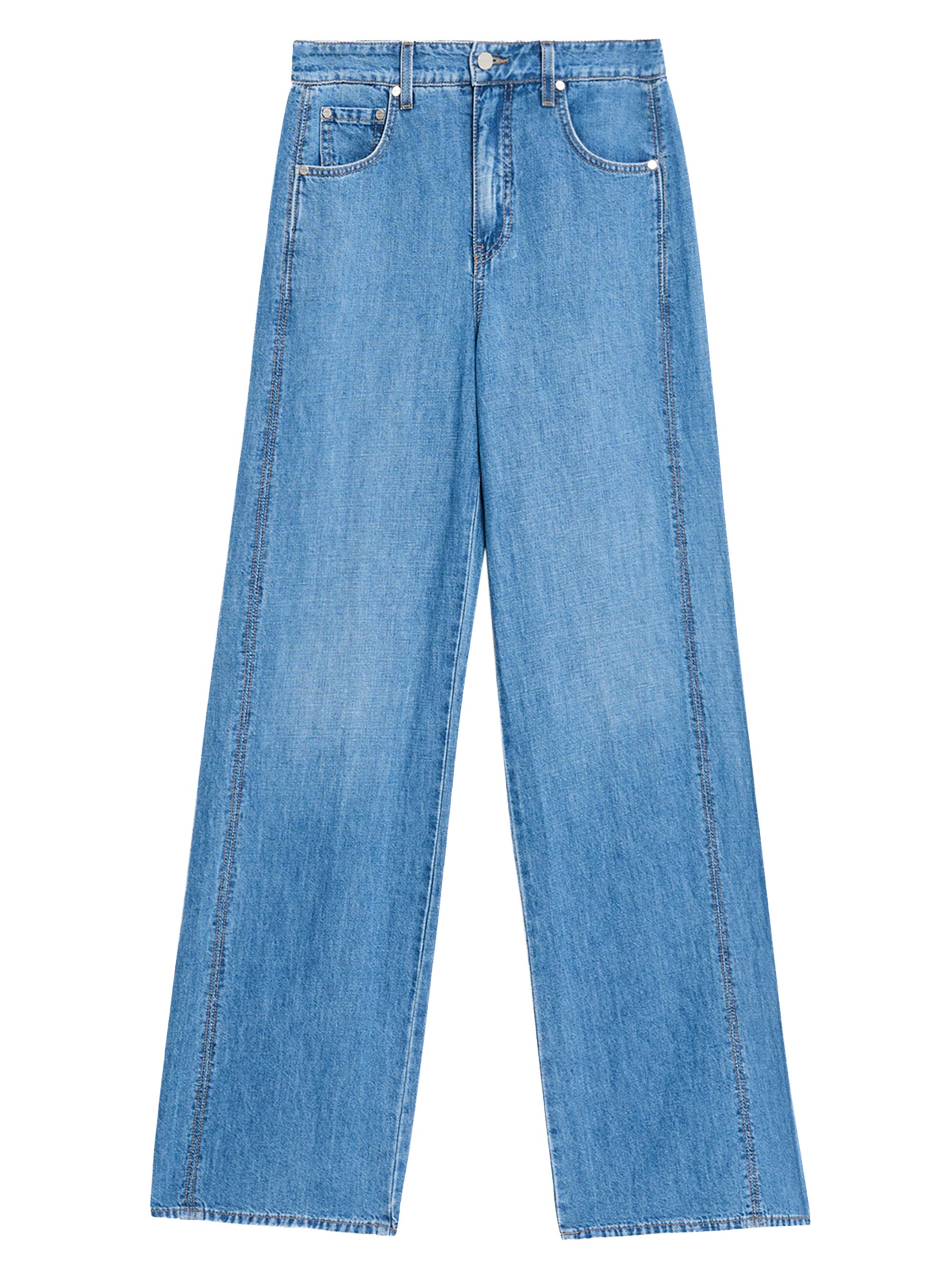 TWP Women's Mid-Rise Straight-Leg Jeans - Vintage Blue