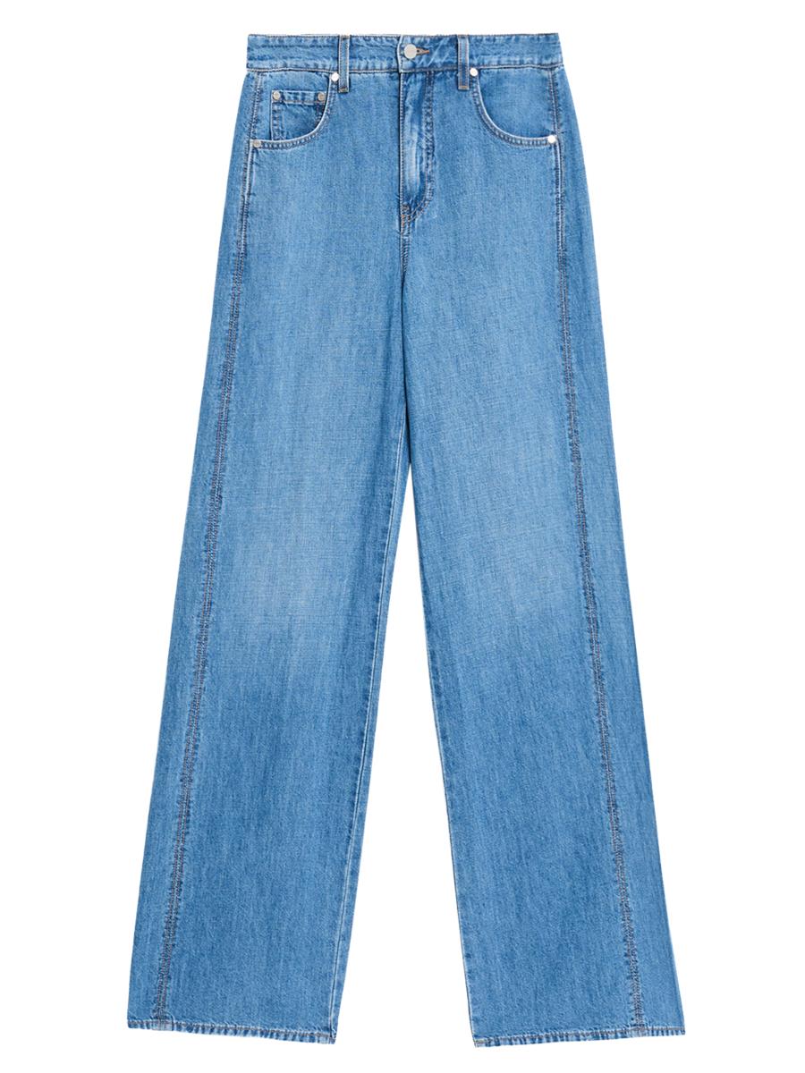Twp Women's Mid-rise Straight-leg Jeans In Blue