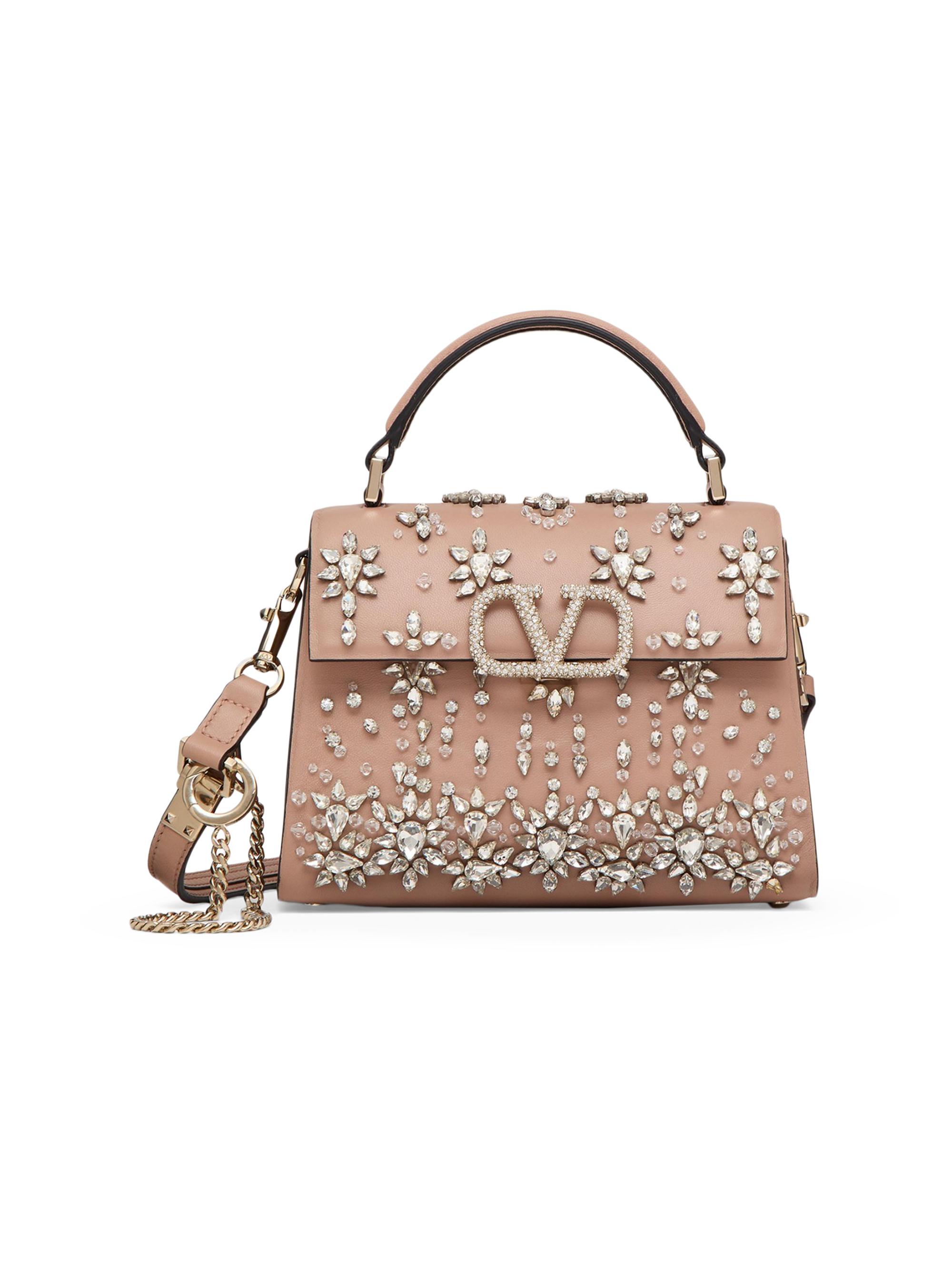 Valentino Garavani Women's VSling Mini Embroidered Top Handle Bag - Crystal Rose Cannelle