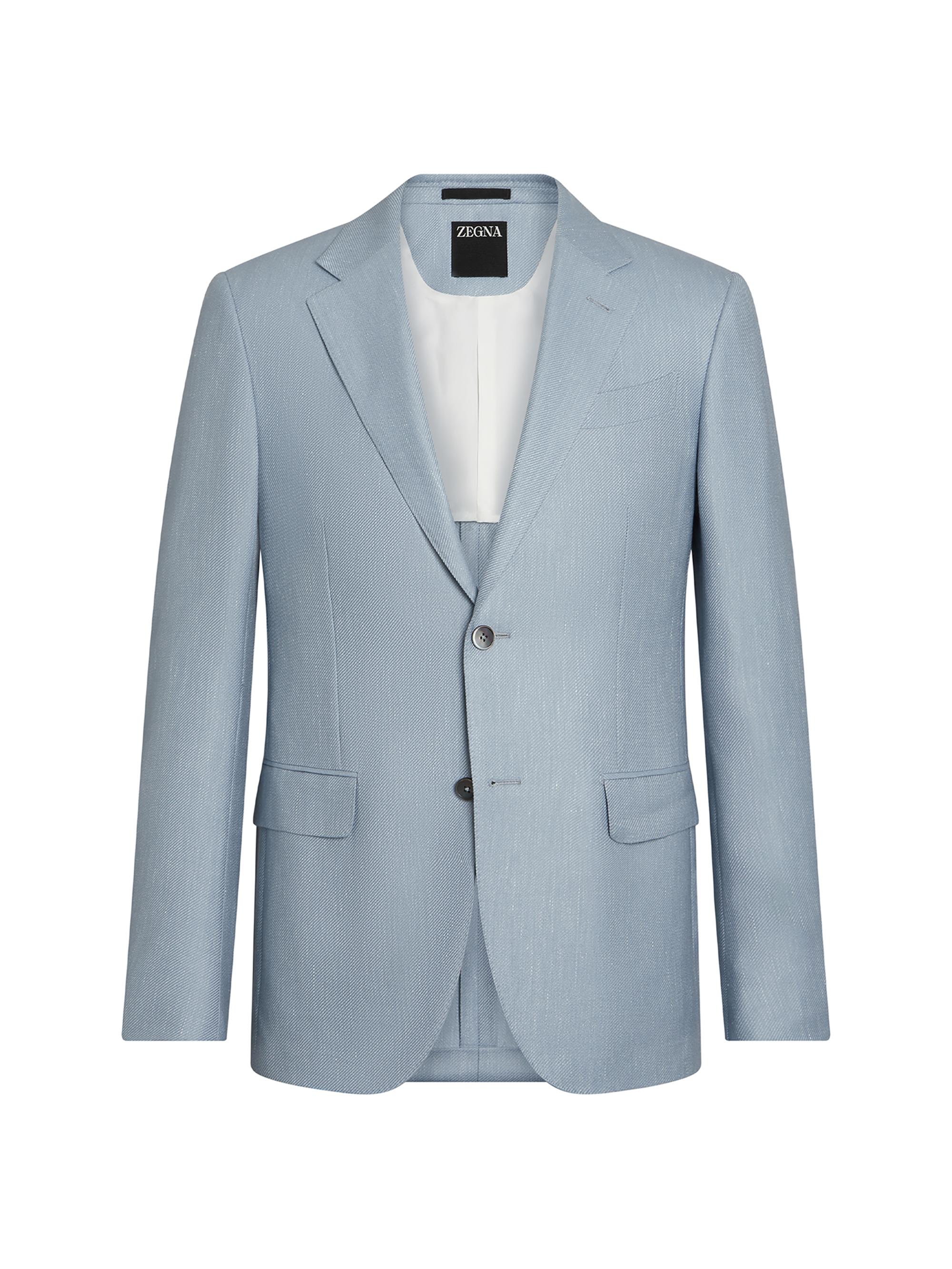 ZEGNA Men's Unlined Jacket - Light Blue
