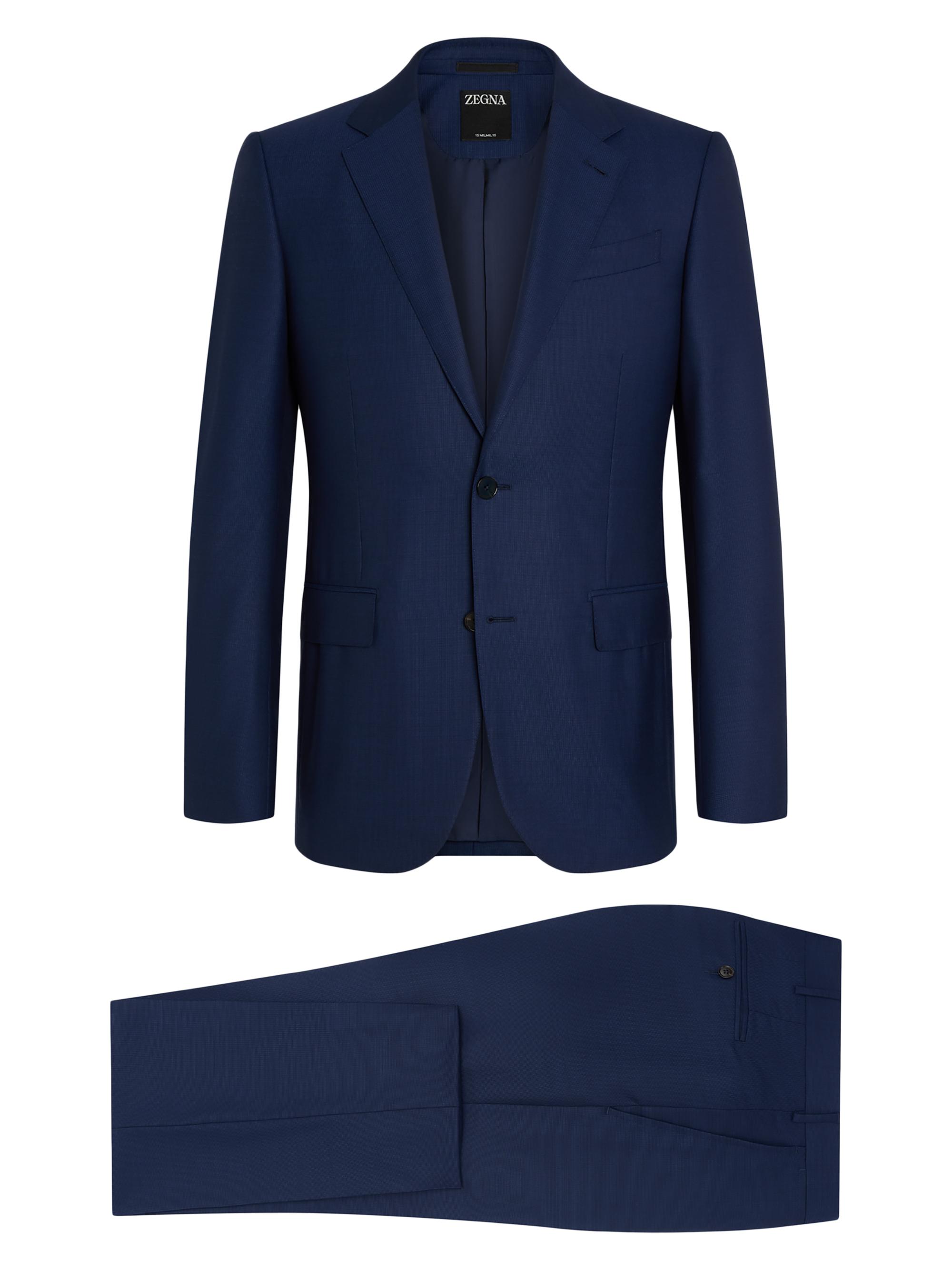 ZEGNA Men's 15milmil15 Wool Micro-Patterned Suit - Electric Blue