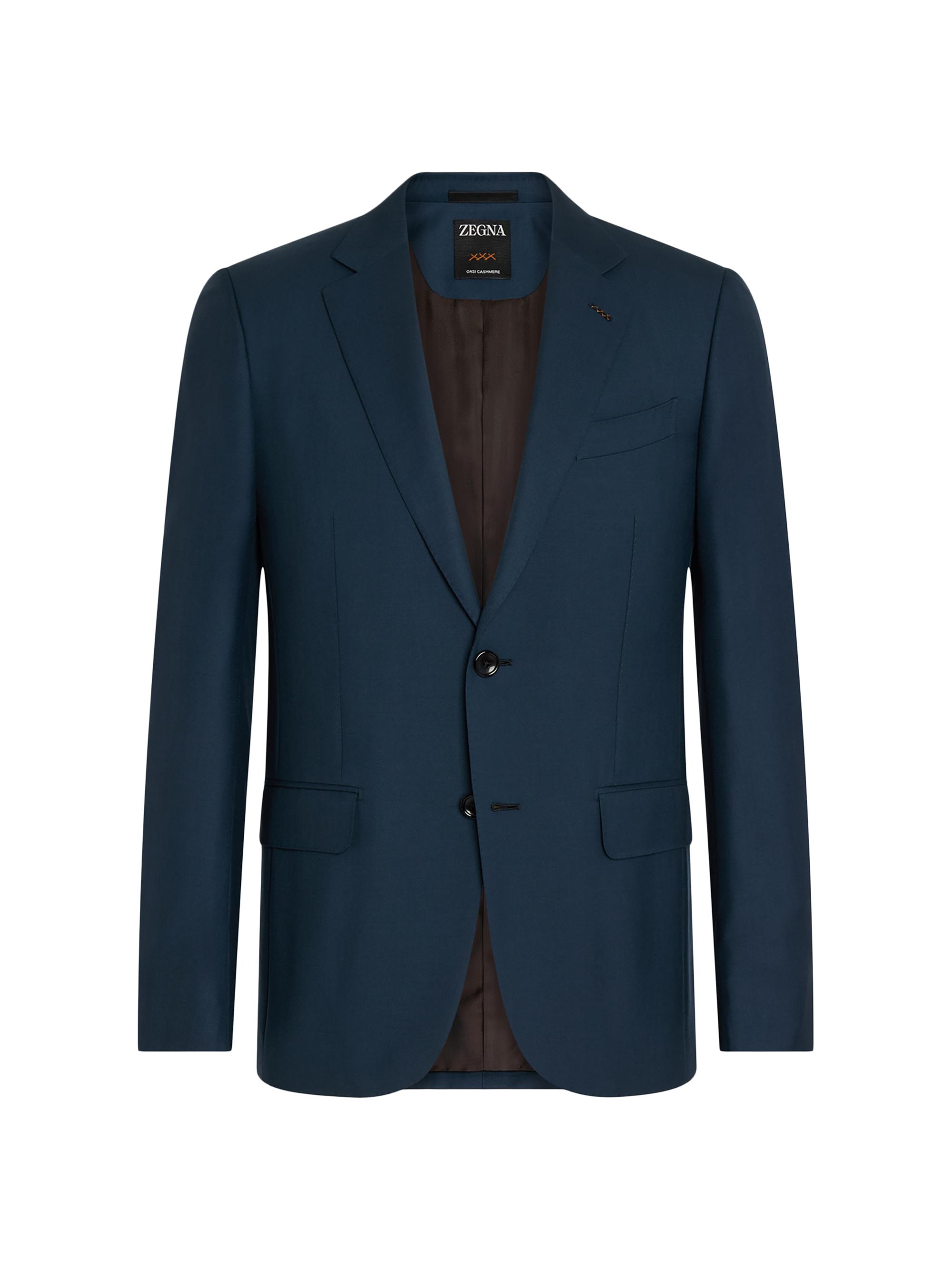 ZEGNA Men's Deconstructed Cashmere Jacket - Dark Teal Blue