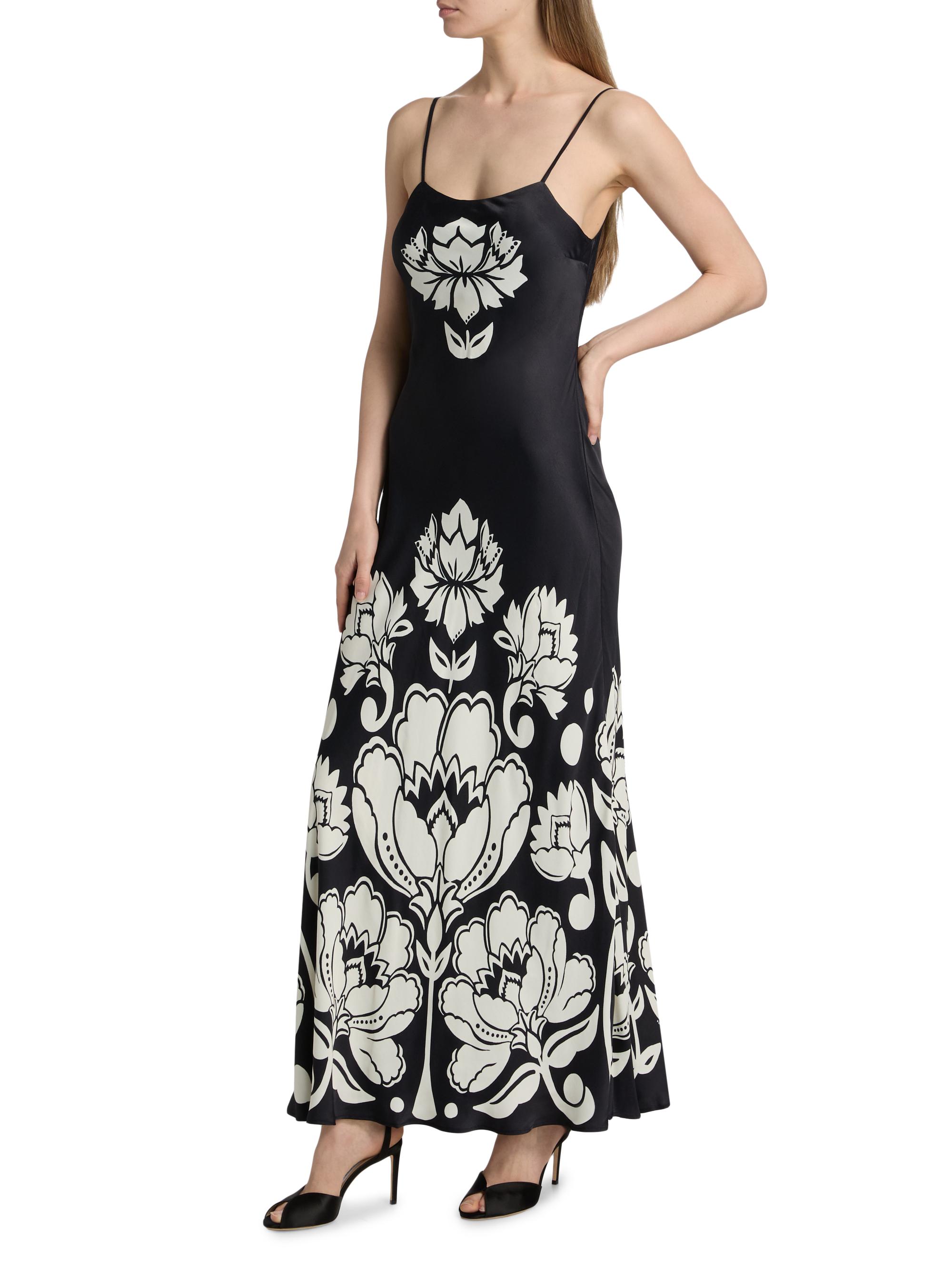 chinese dress ladies Farm Rio Women's Delicate Flower Arabesques Short Sleeve Midi Dress main image 1