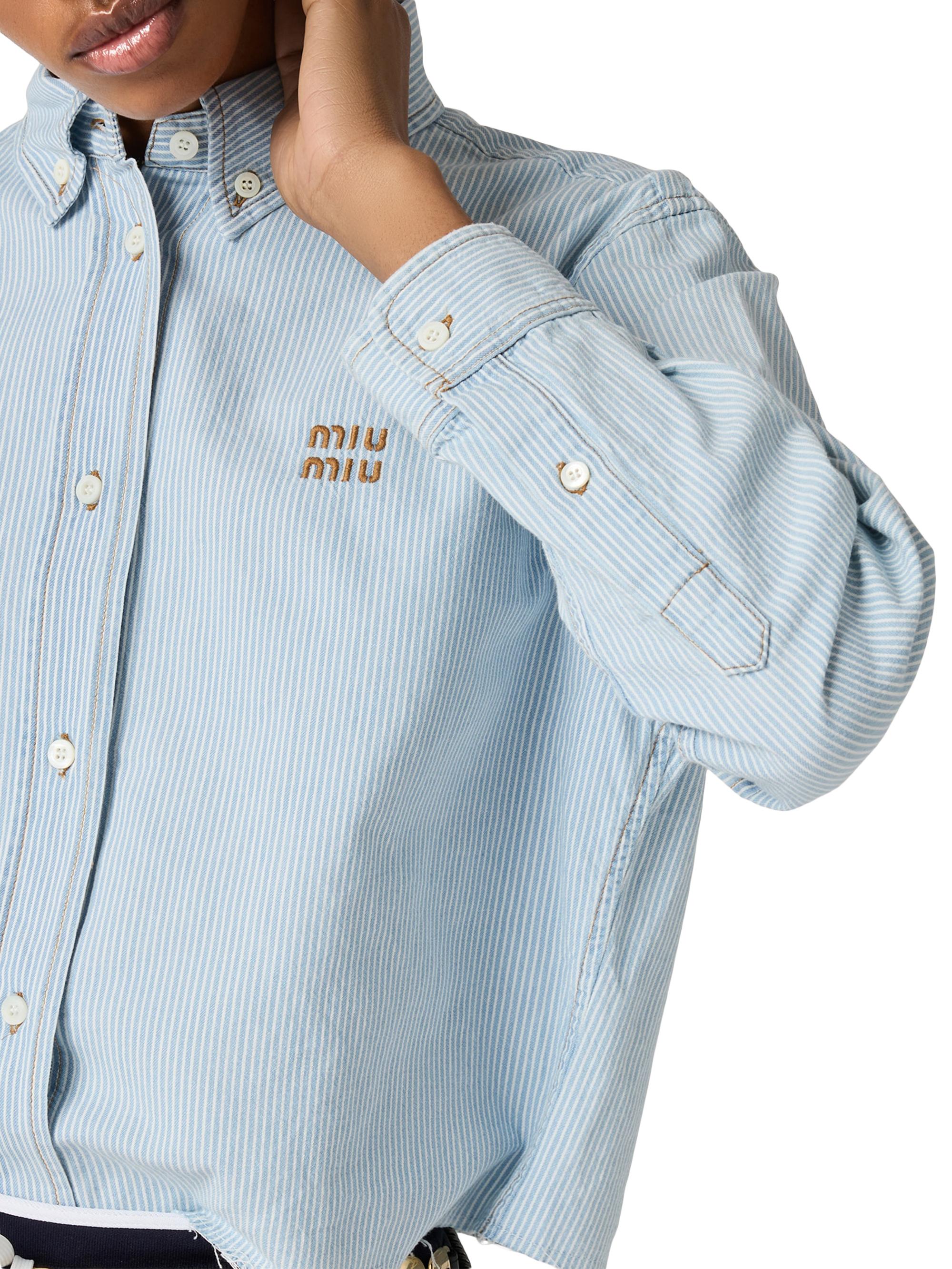 muuページ Miu Miu Striped Chambray Shirt | Saks Fifth Avenue