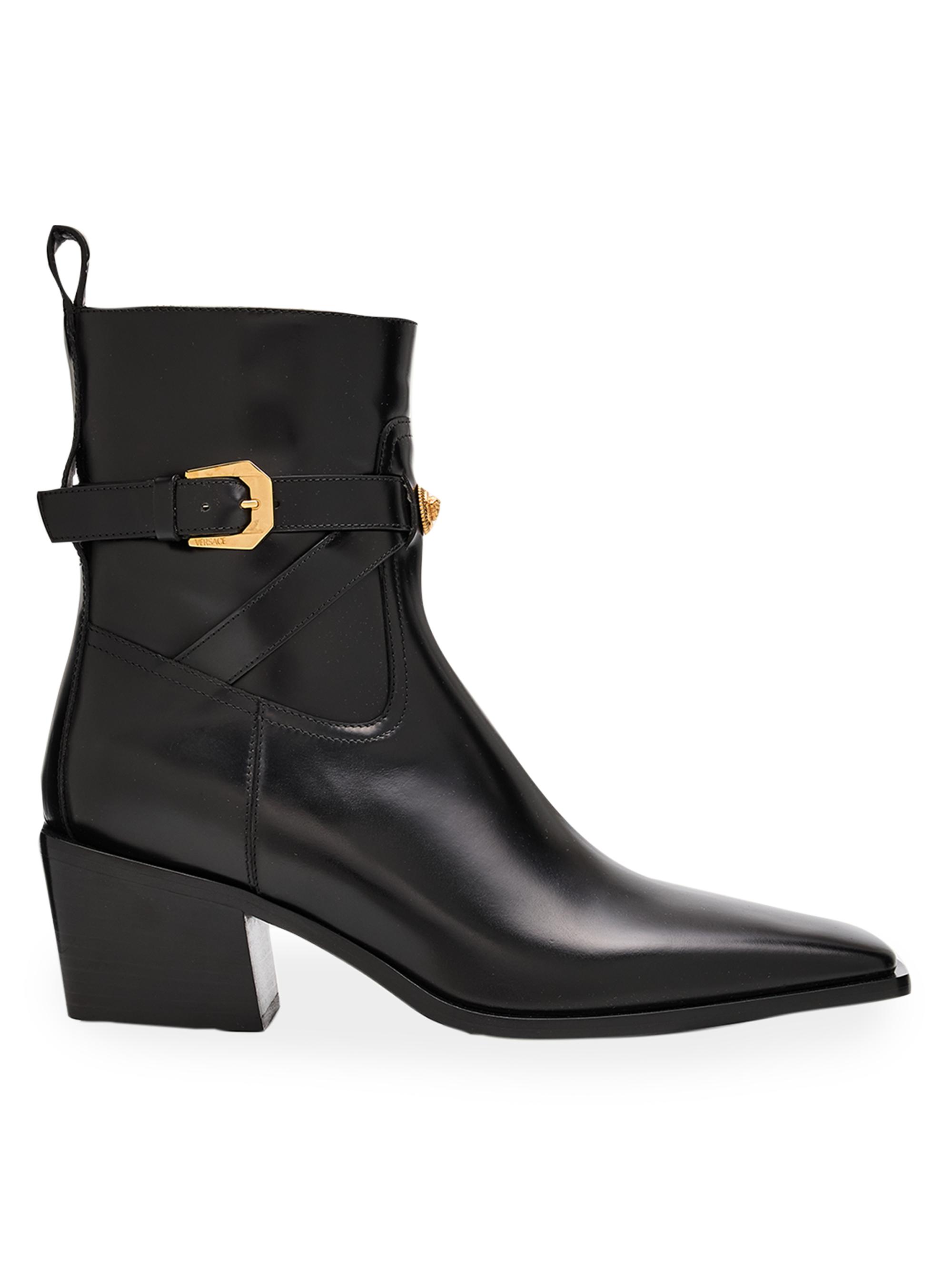 Versace Angelo 70MM Leather Chelsea Boots | Saks Fifth Avenue
