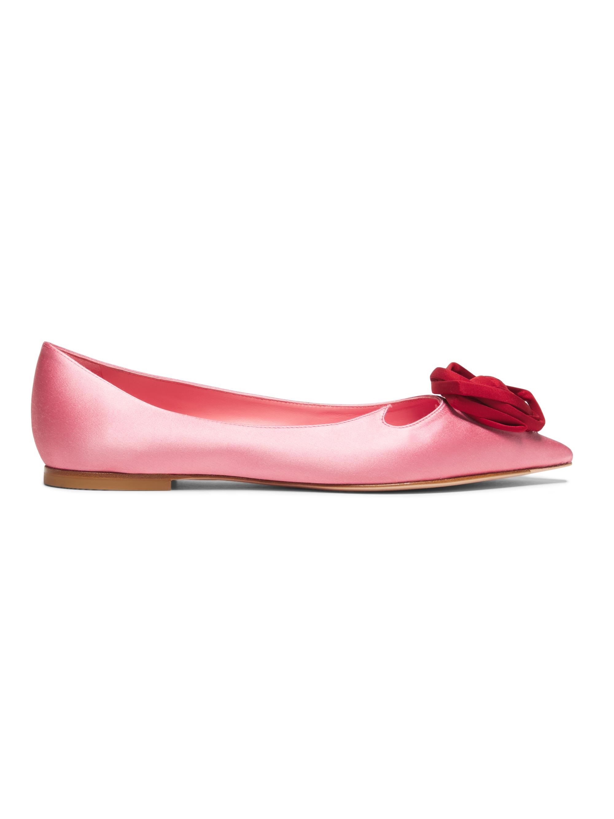 Roger Vivier Women's I Love Vivier Rosette Ballerina Flats - Rosa Antico Chiaro