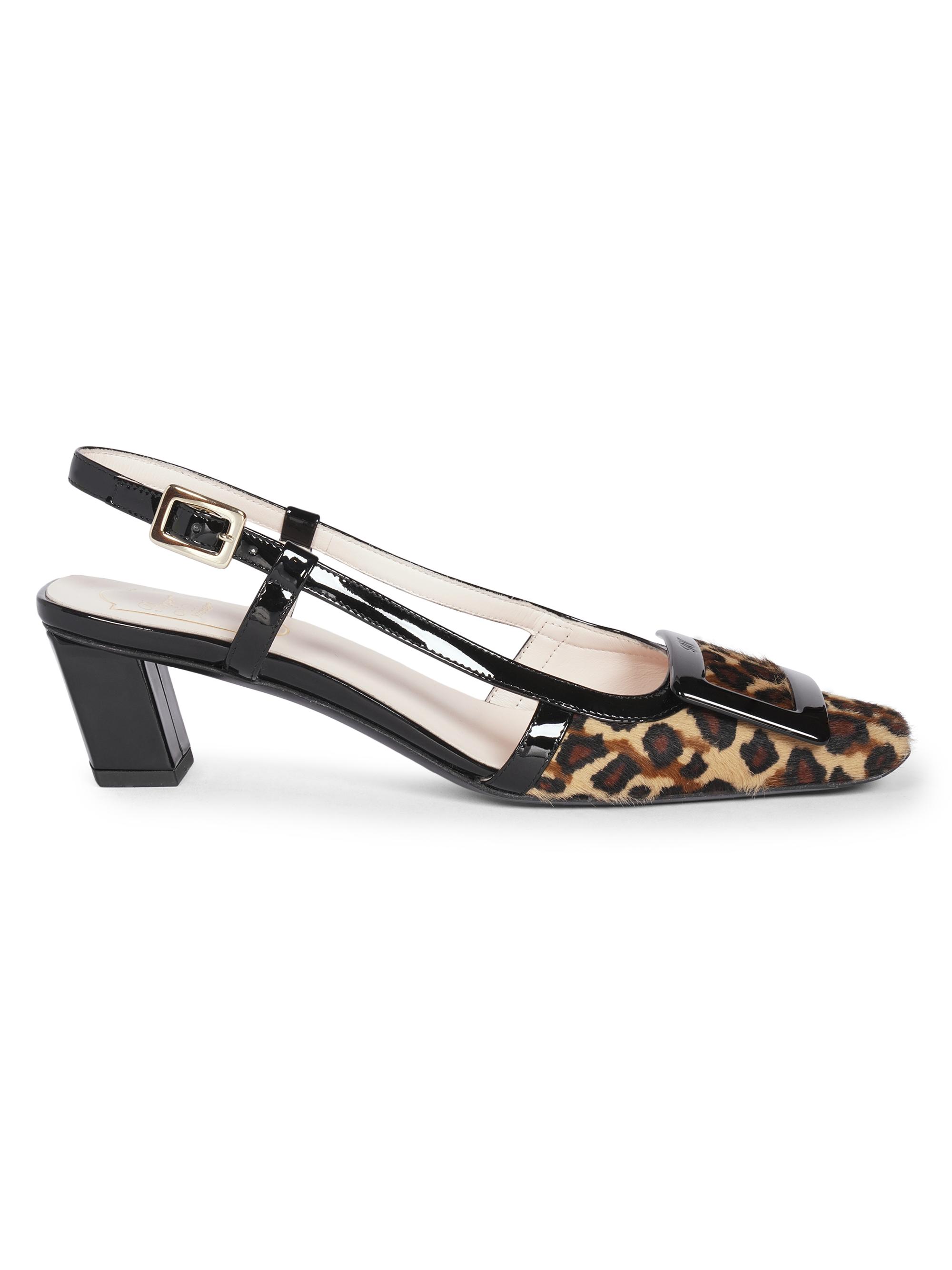 Roger Vivier Women's 45MM Leopard Calf Hair Pumps - Natural Nero