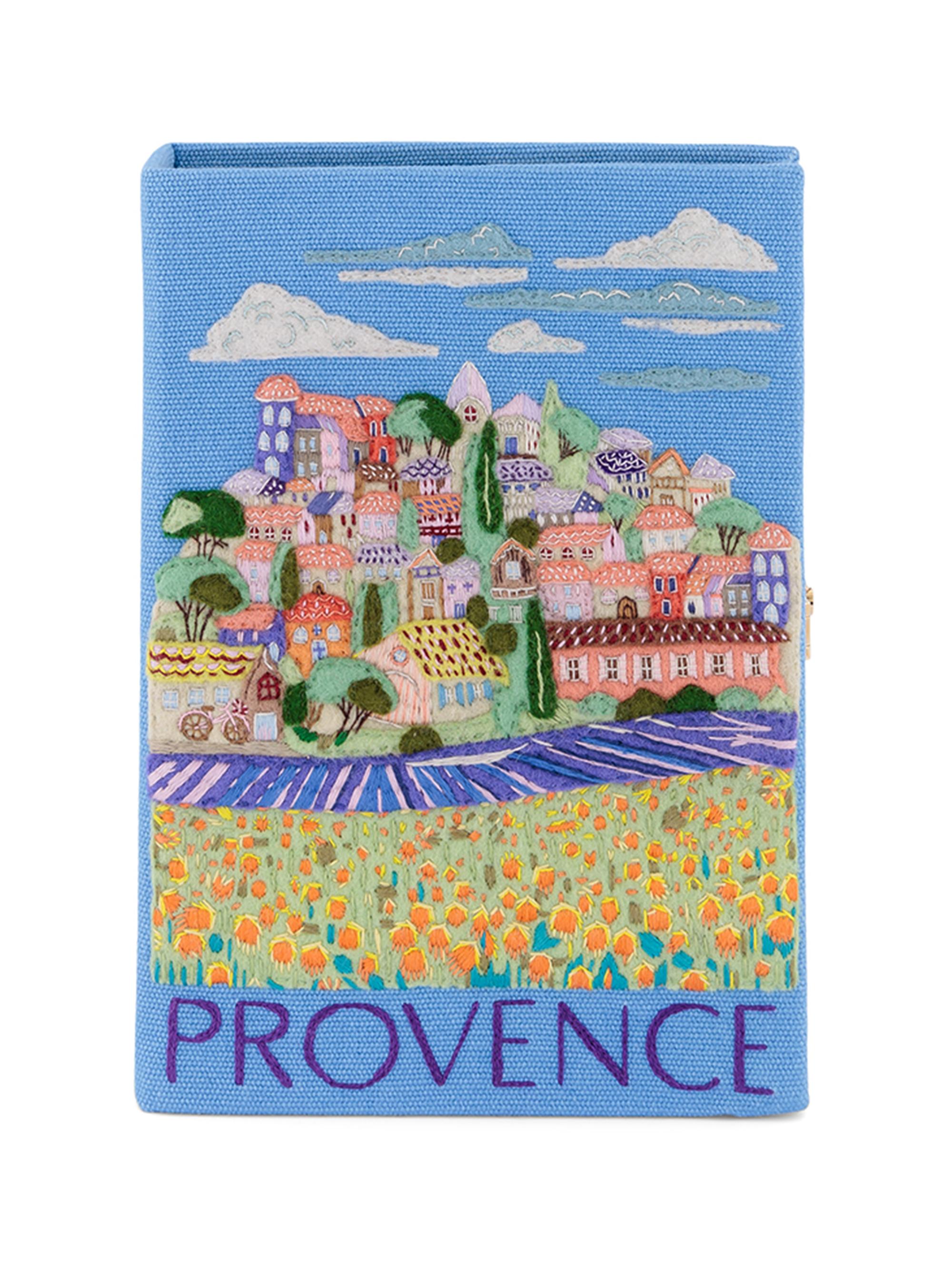 Olympia Le Tan Women's Provence Embroidered Book Clutch - Viola