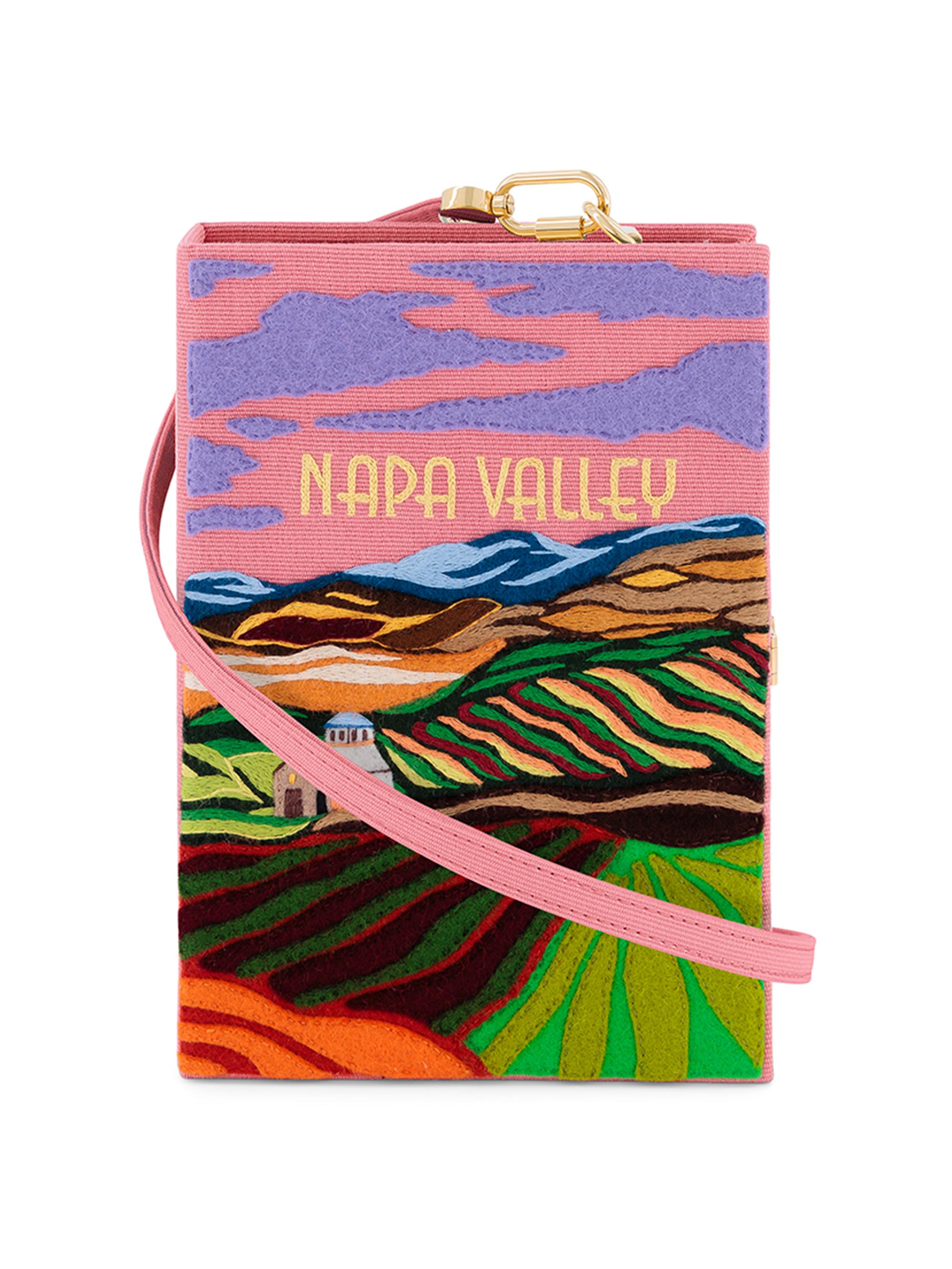 Olympia Le Tan Women's Napa Valley Embroidered Book Clutch - Blush