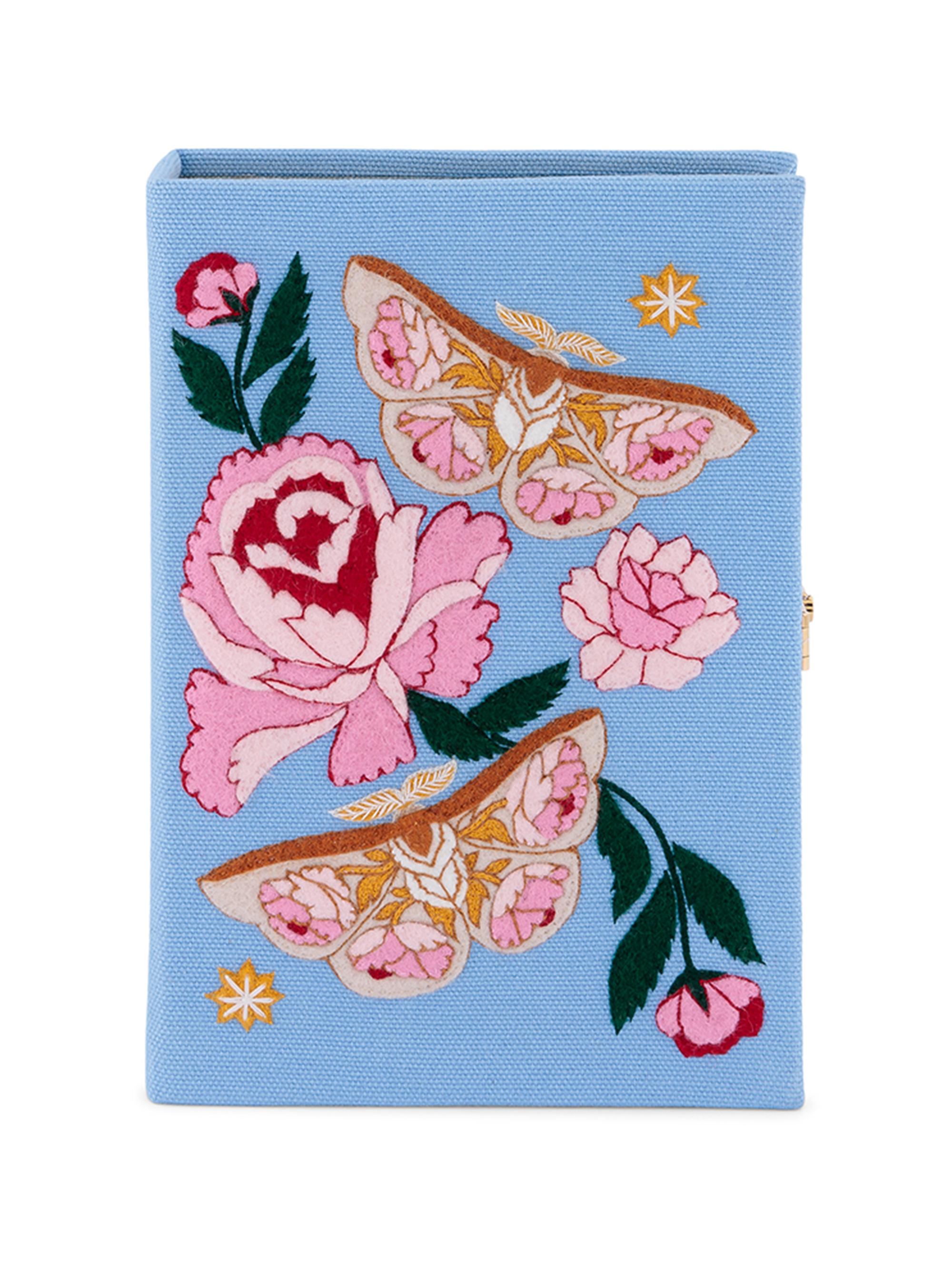Olympia Le Tan Women's Blossom Moth Embroidered Book Clutch - Hortensia