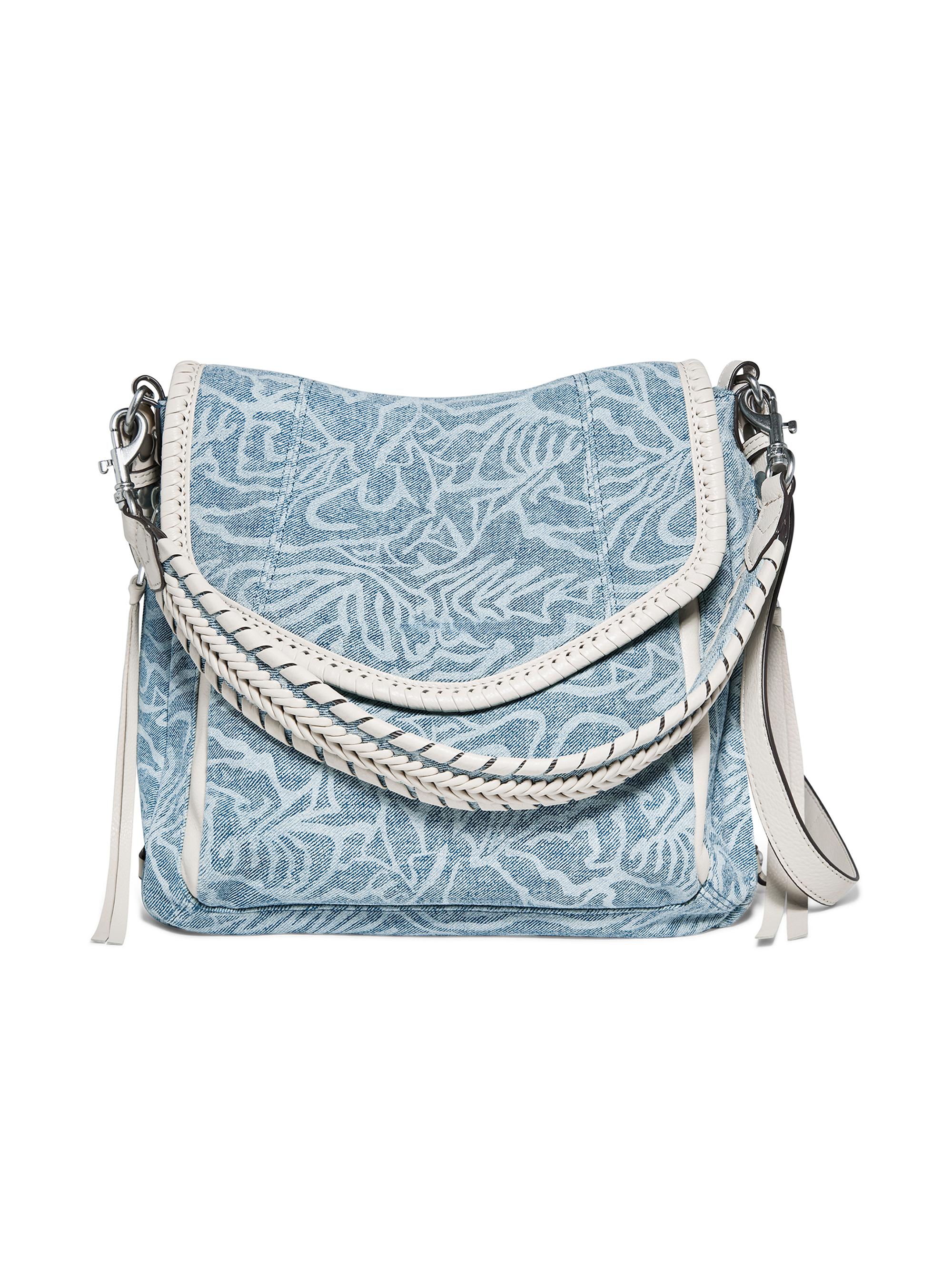 Aimee Kestenberg Women's All For Love Leather Zip Top Convertible Shoulder Bag - Denim Garden