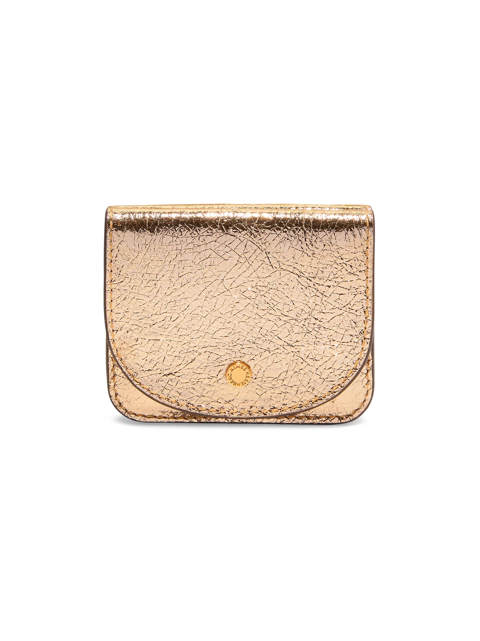 Aimee Kestenberg Women's Pucker Up Leather Wallet - Crinkled Gold
