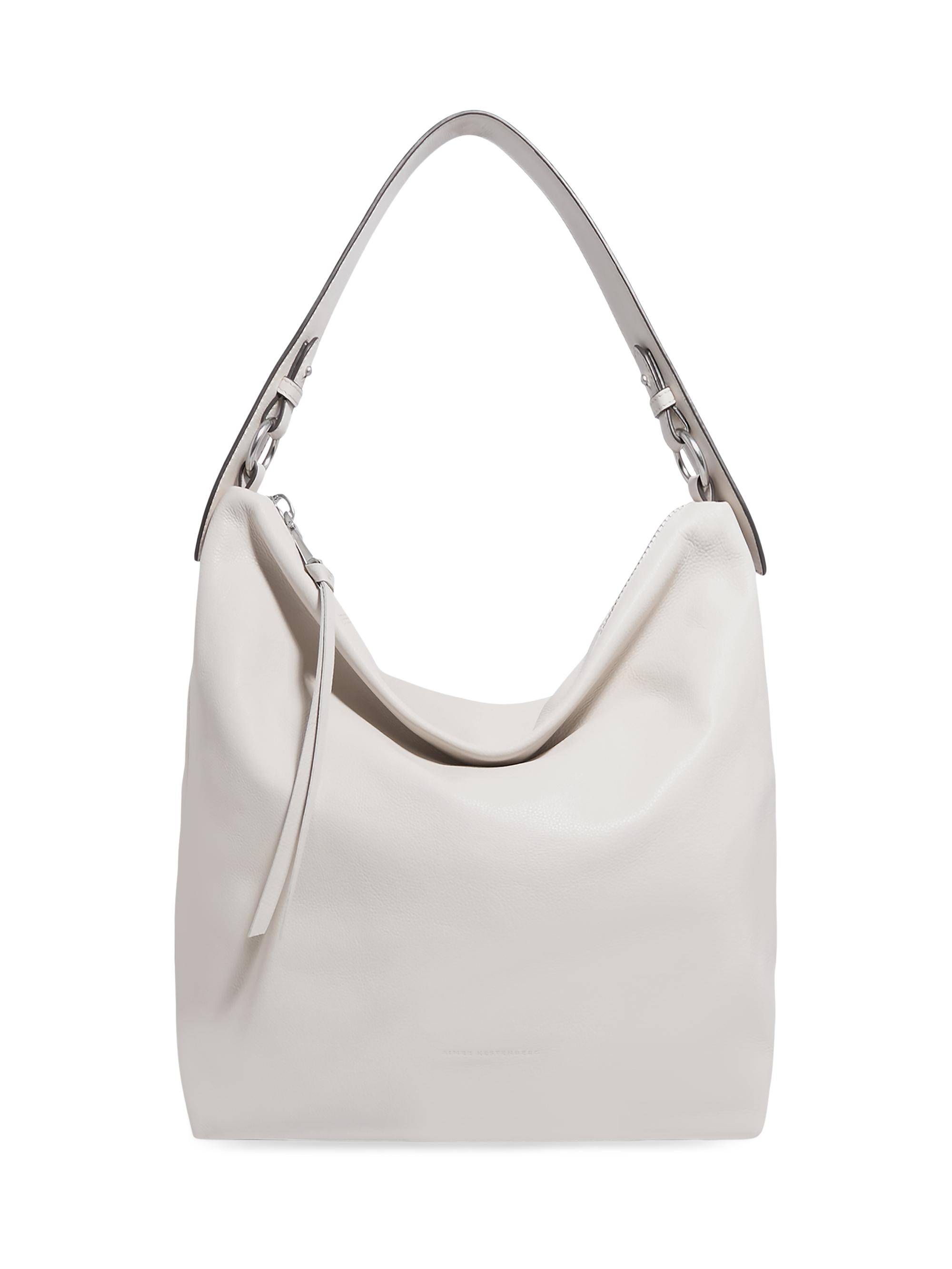 Aimee Kestenberg Women's Ava Leather Ziptop Hobo Bag - Chalk