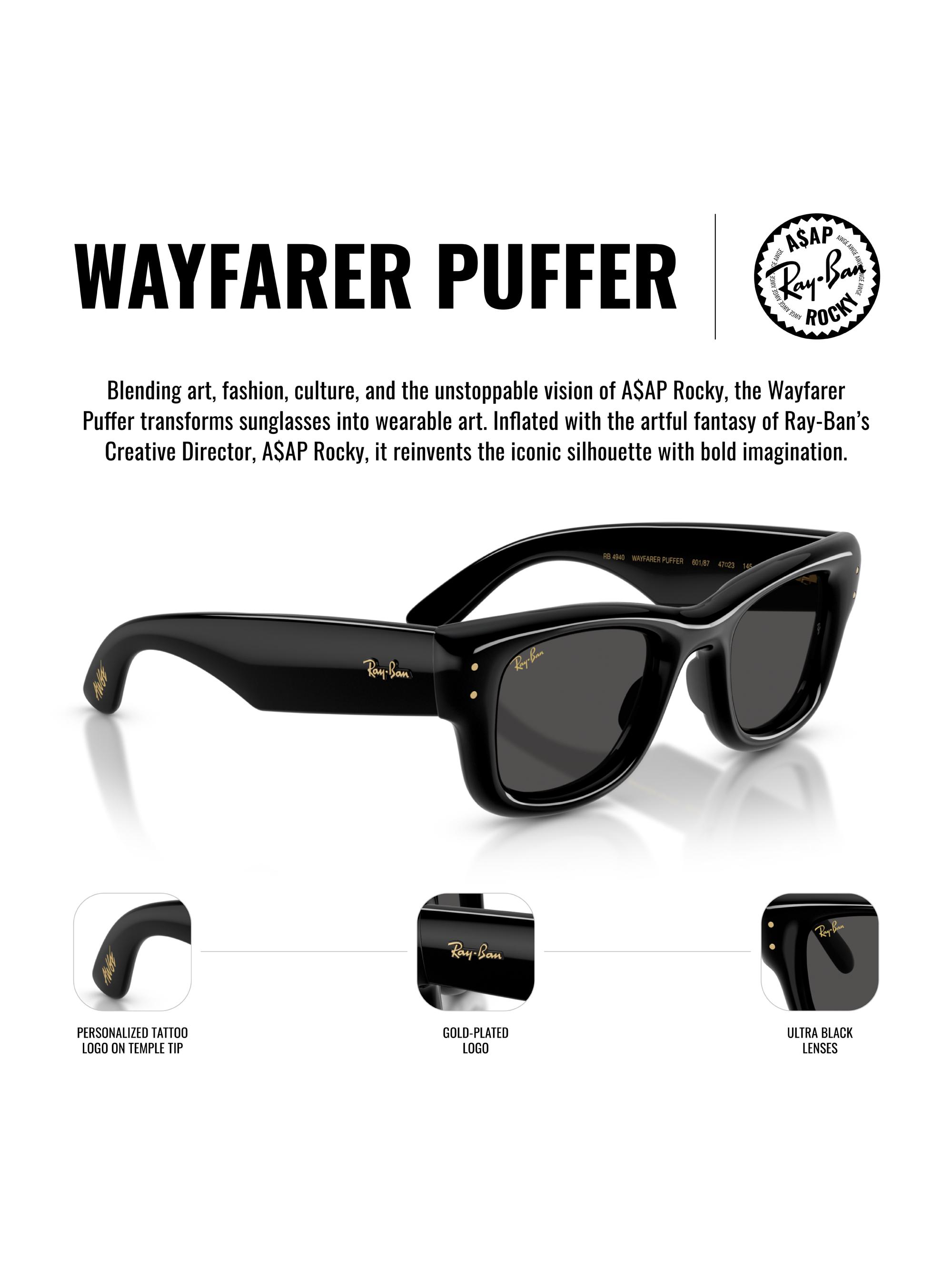 Ray-Ban A$AP Rocky 0Rb4940 47MM Wayfarer Puffer Square