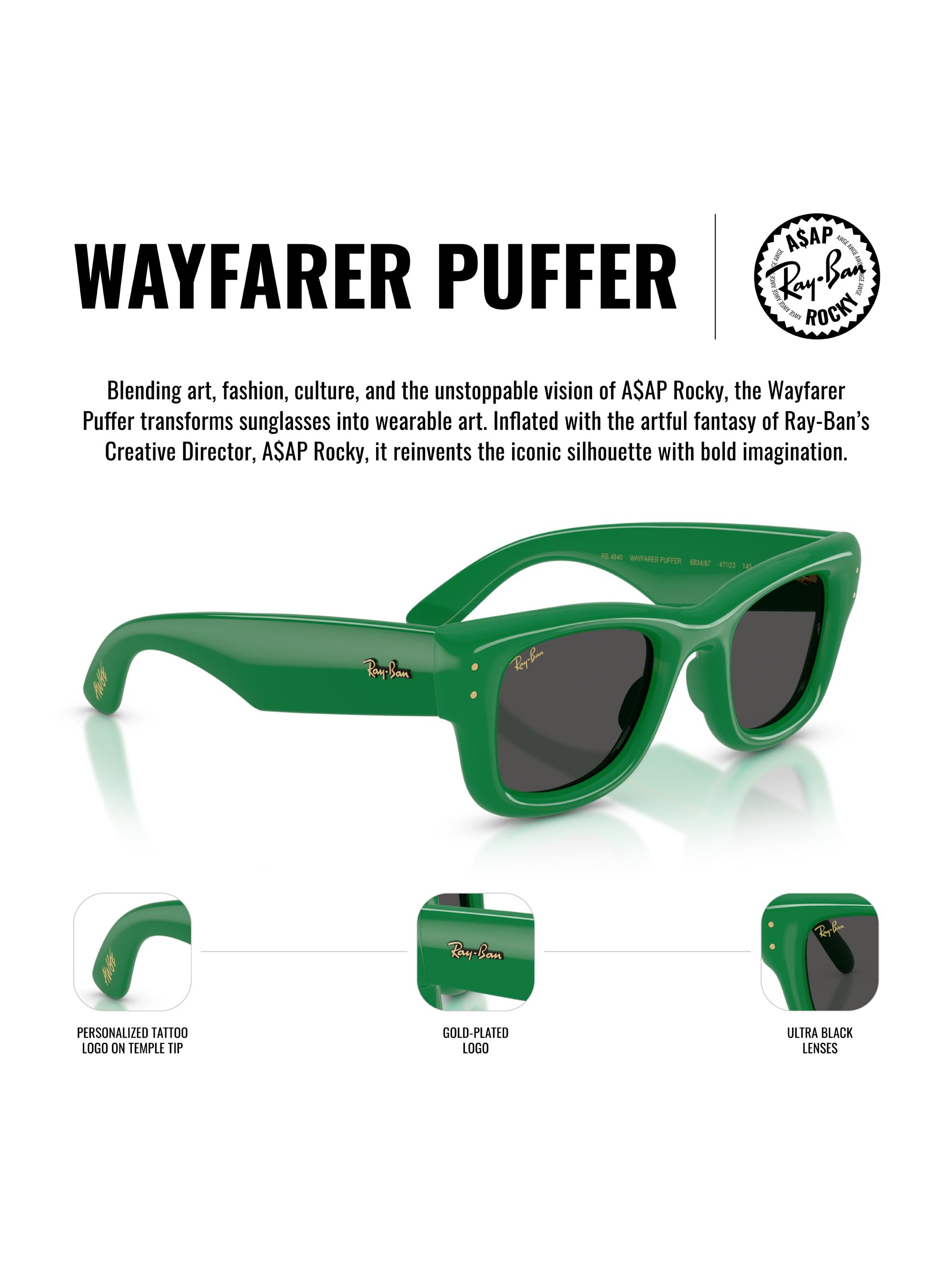 Ray-Ban A$AP Rocky 0Rb4940 47MM Wayfarer Puffer Square Sunglasses