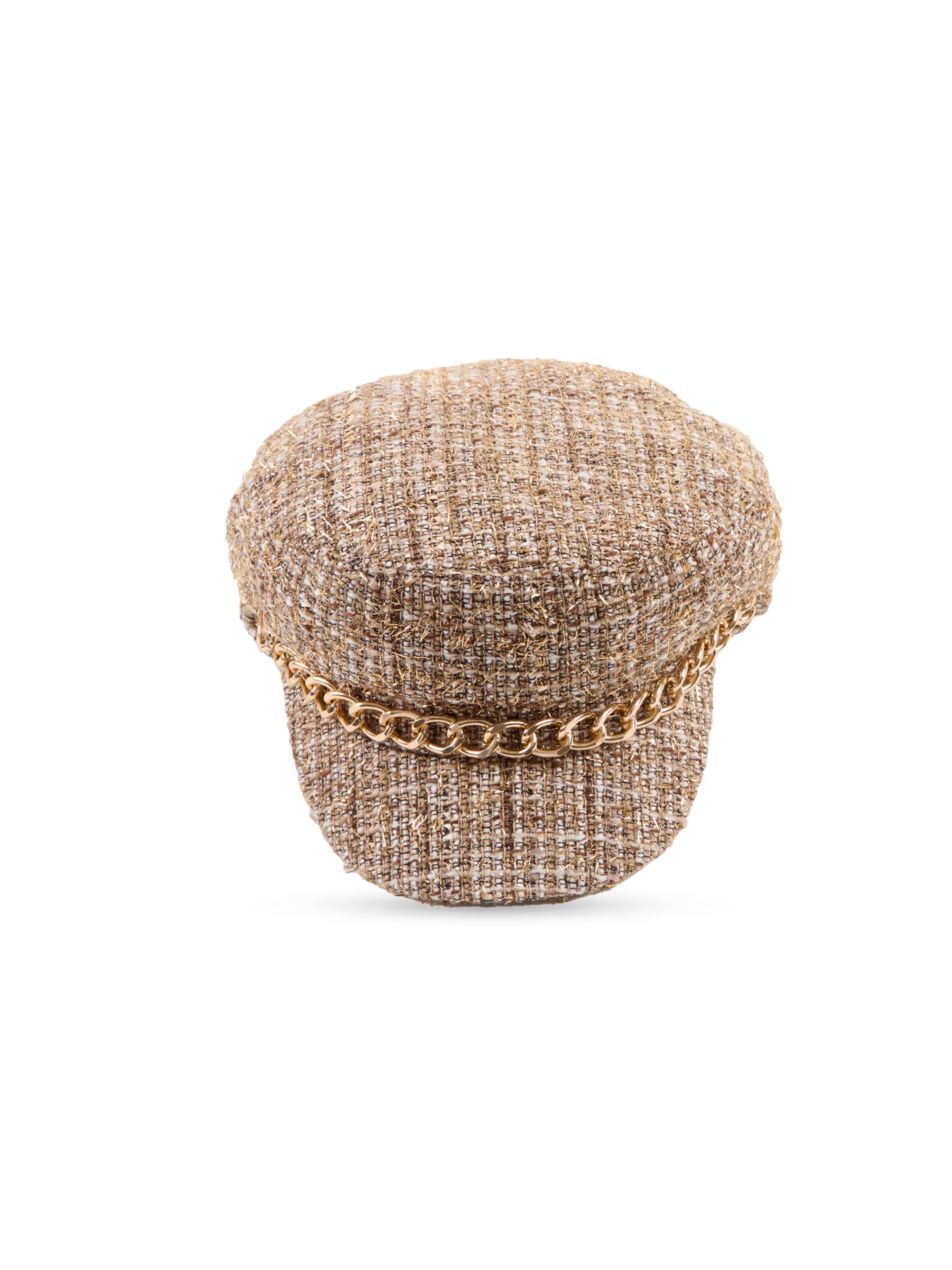 Eugenia Kim Women's Marina Tweed Newsboy Cap - Camel Gold
