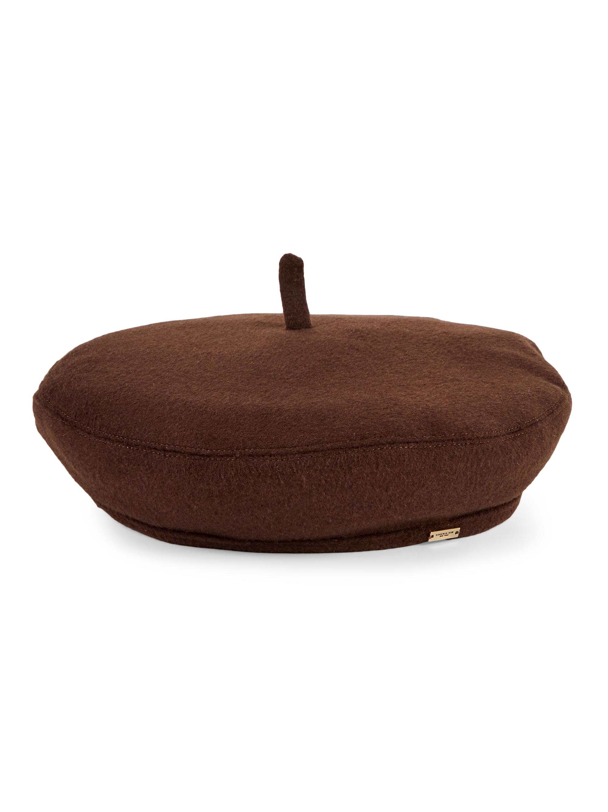 Eugenia Kim Women's Carter Brushed Wool Beret - Chocolate