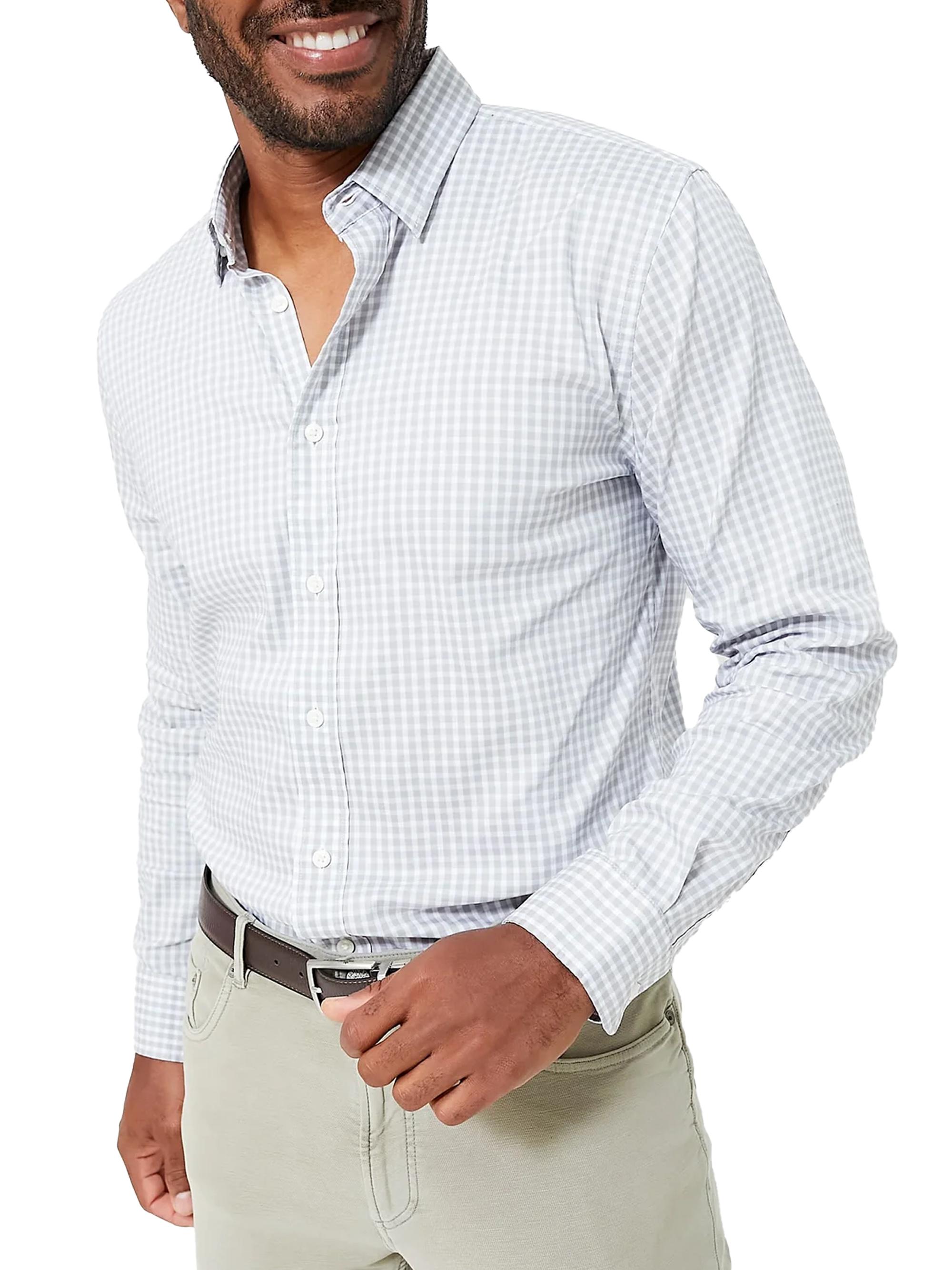 Faherty Brand Men's The Movement Gingham Cotton Shirt - Wind Grey Gingham