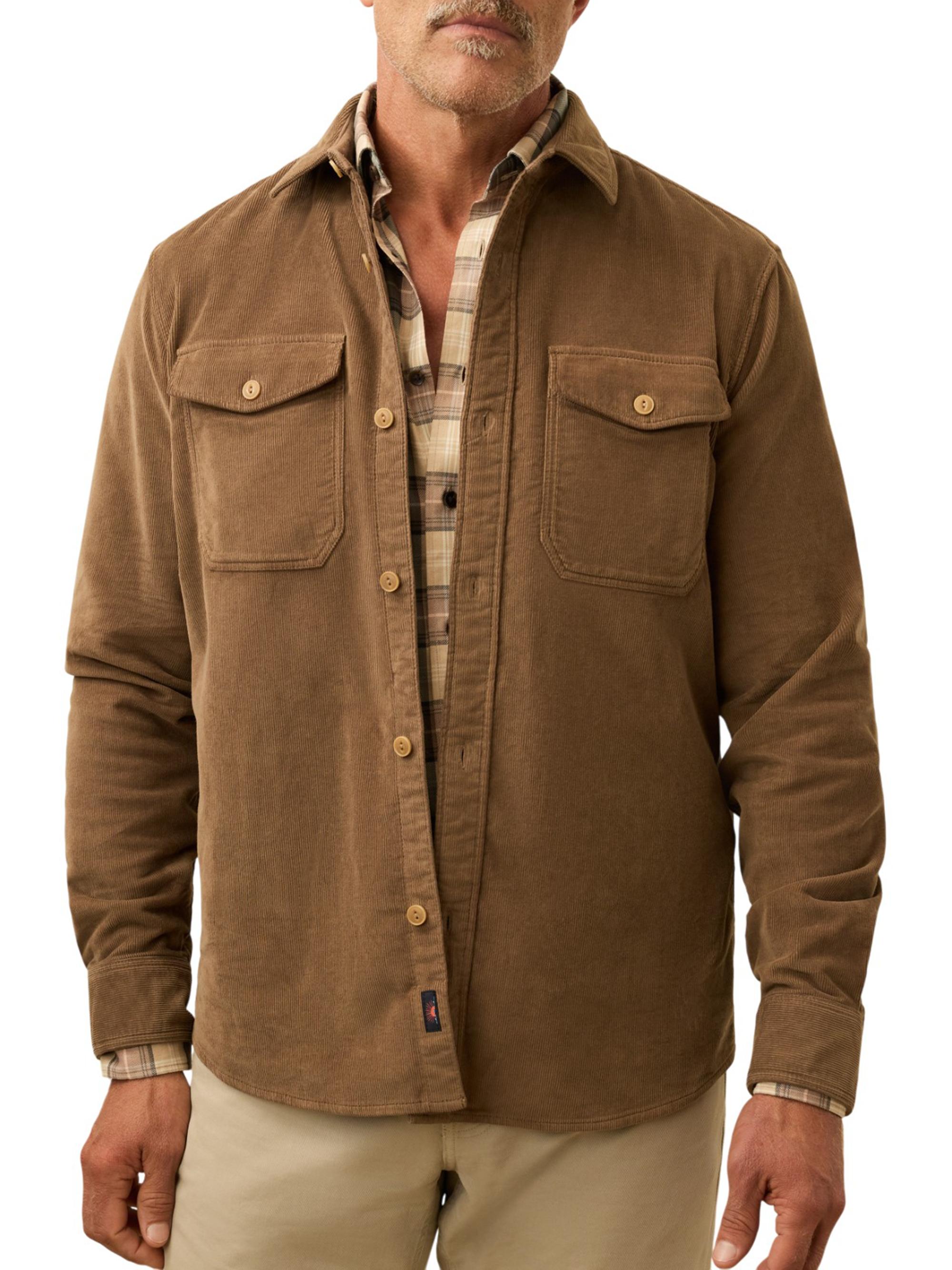 Faherty Brand Men's Stretch-Terry Corduroy Workshirt - Timber