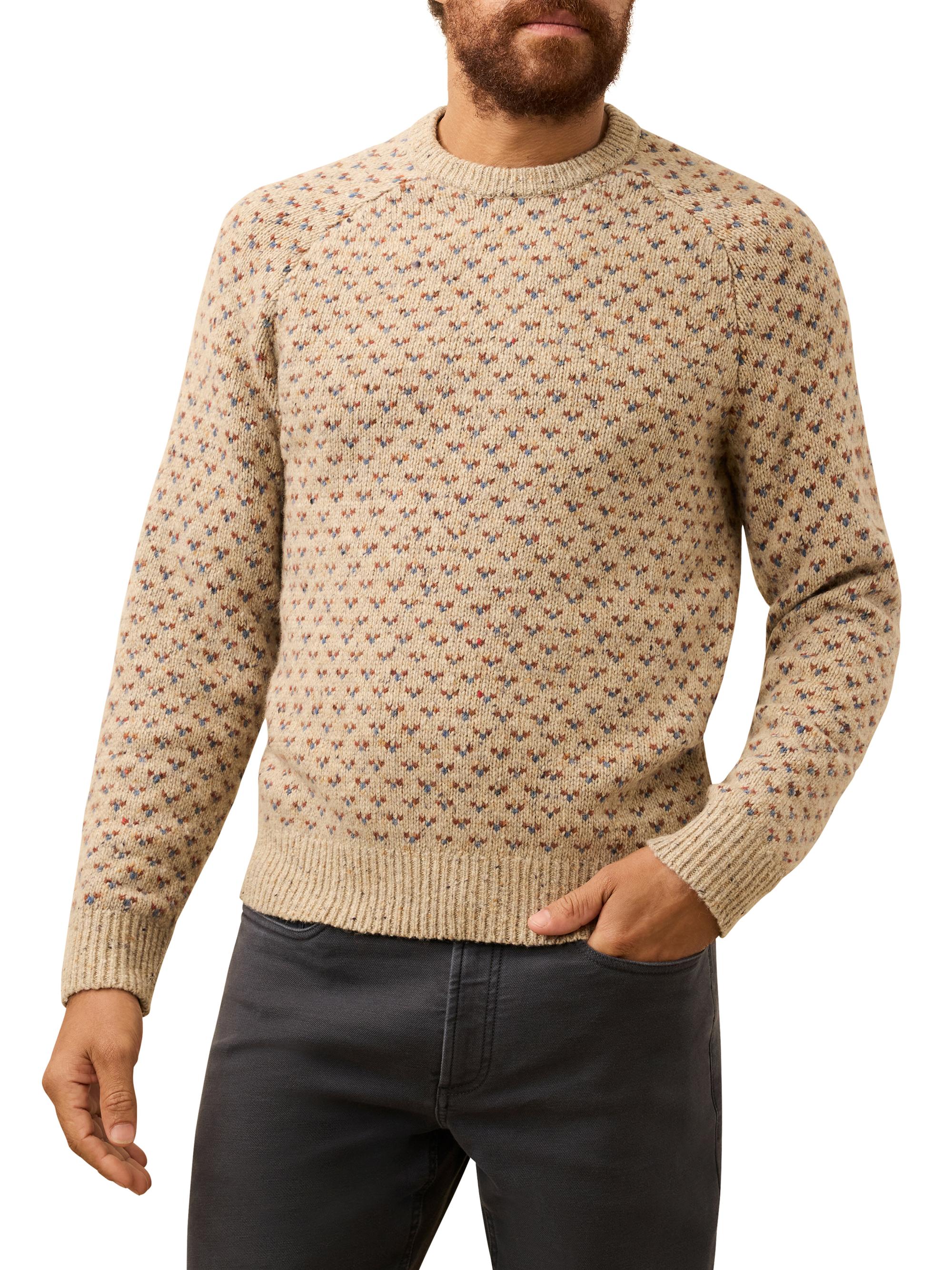 Faherty Brand Men's Donegal Crewneck Sweater - Oat Birdseye Marl - Women's Clothing