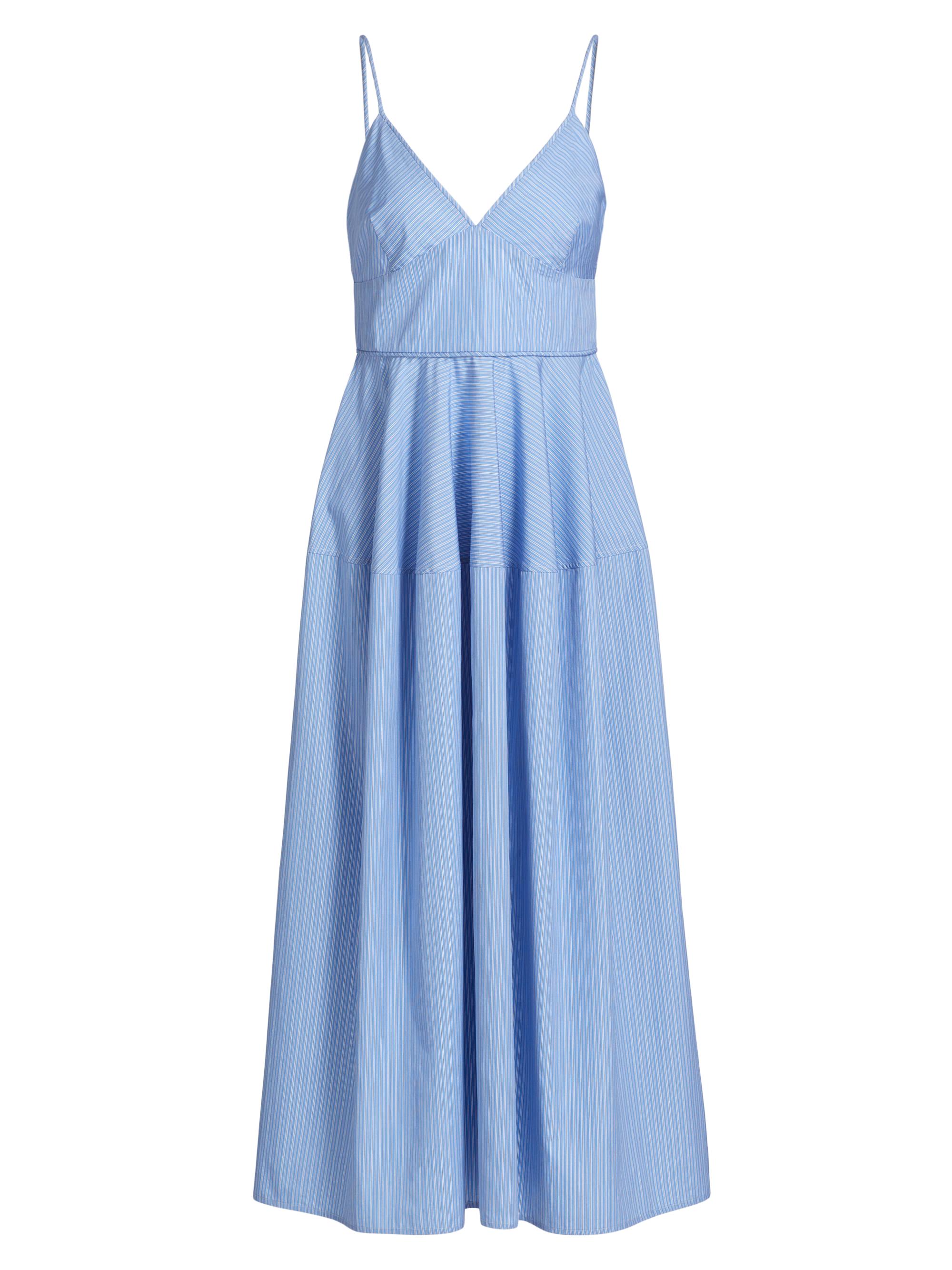 Co Women's Basque Striped tton Midi-Dress - Blue Multi