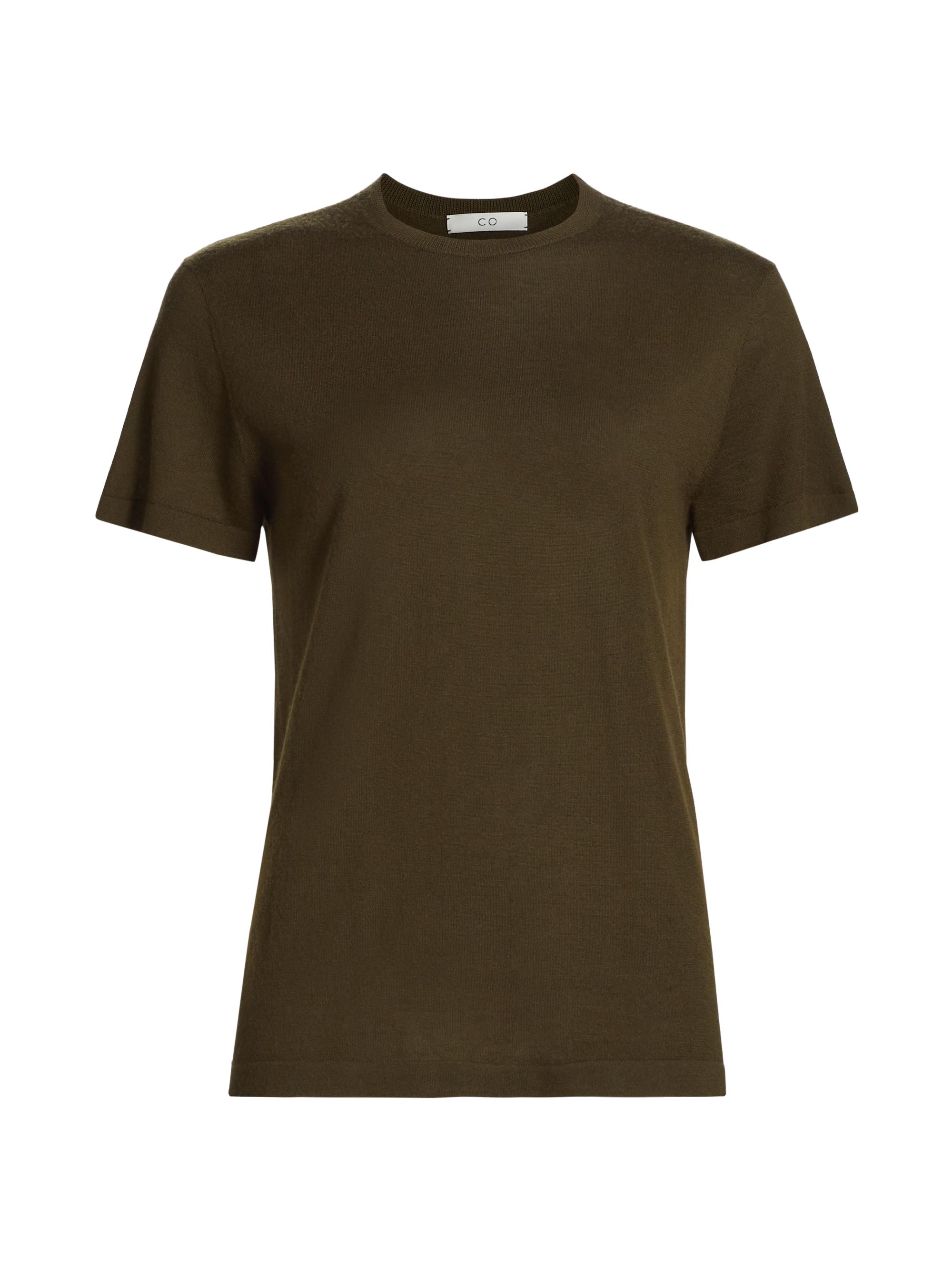 Co Women's Cashmere T-Shirt - Olive